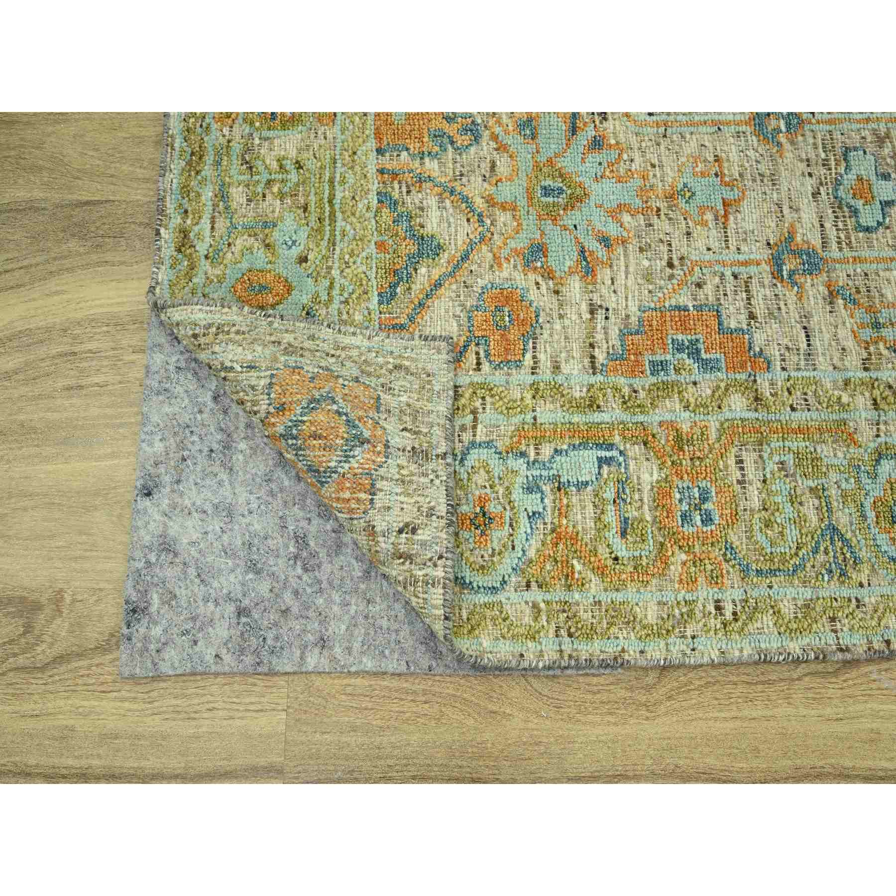 Oushak-And-Peshawar-Hand-Knotted-Rug-385070