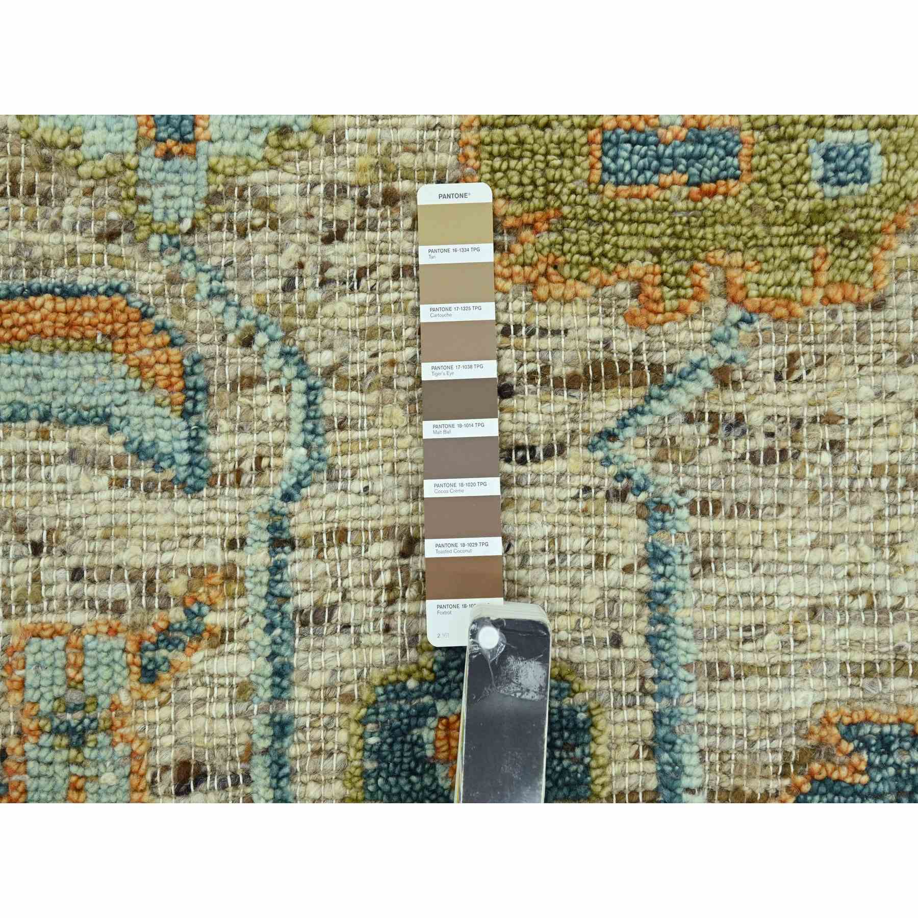 Oushak-And-Peshawar-Hand-Knotted-Rug-385070