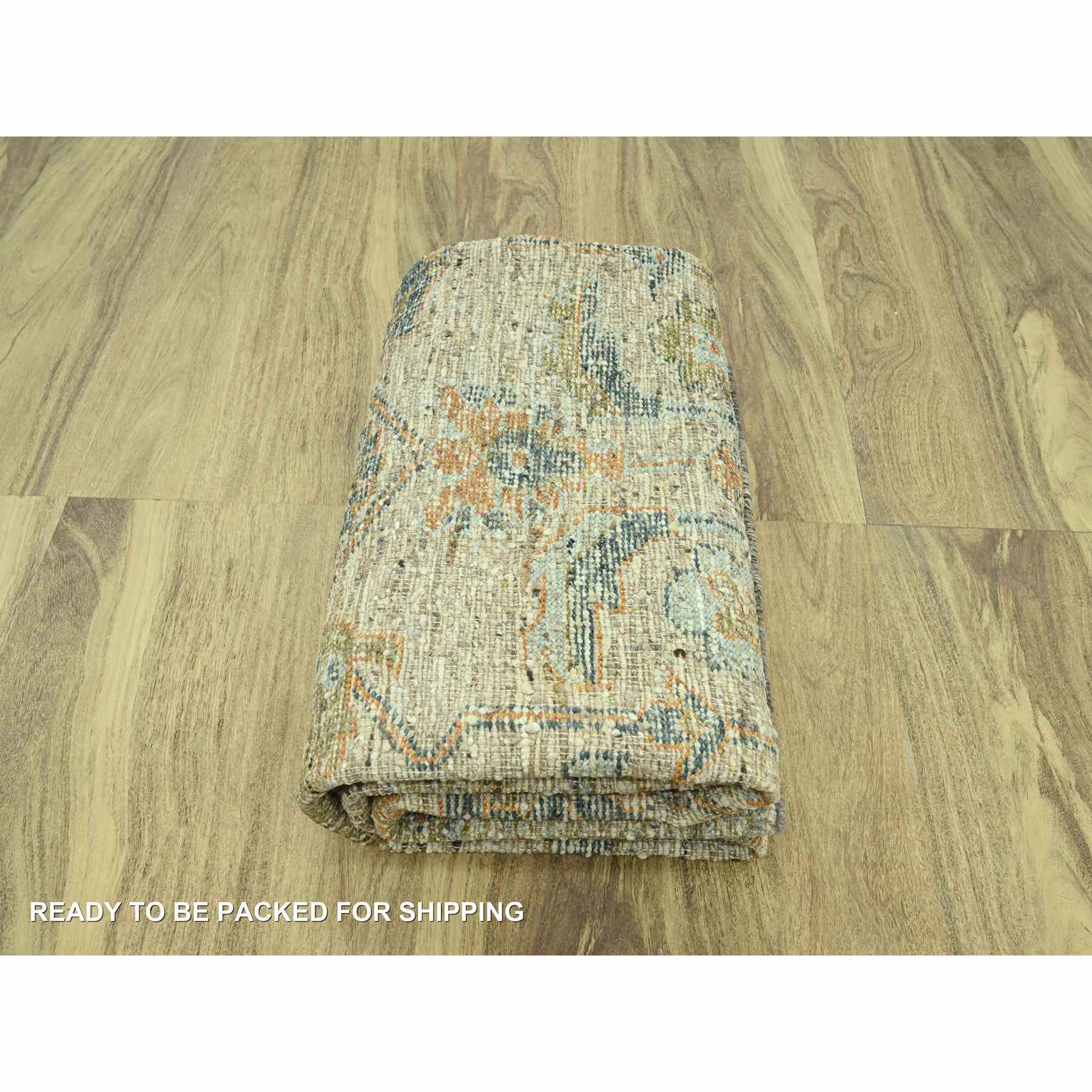 Oushak-And-Peshawar-Hand-Knotted-Rug-385070