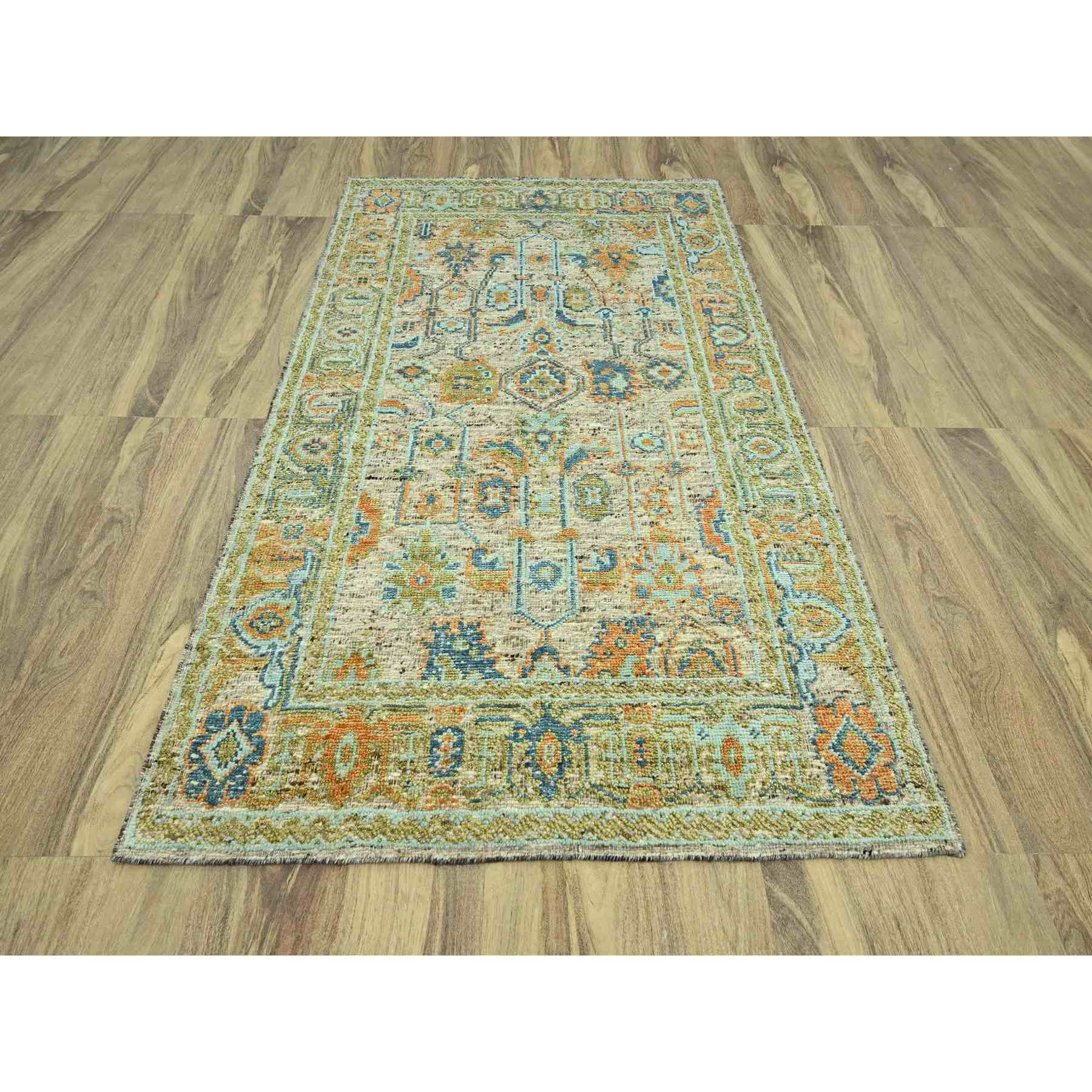 Oushak-And-Peshawar-Hand-Knotted-Rug-385075