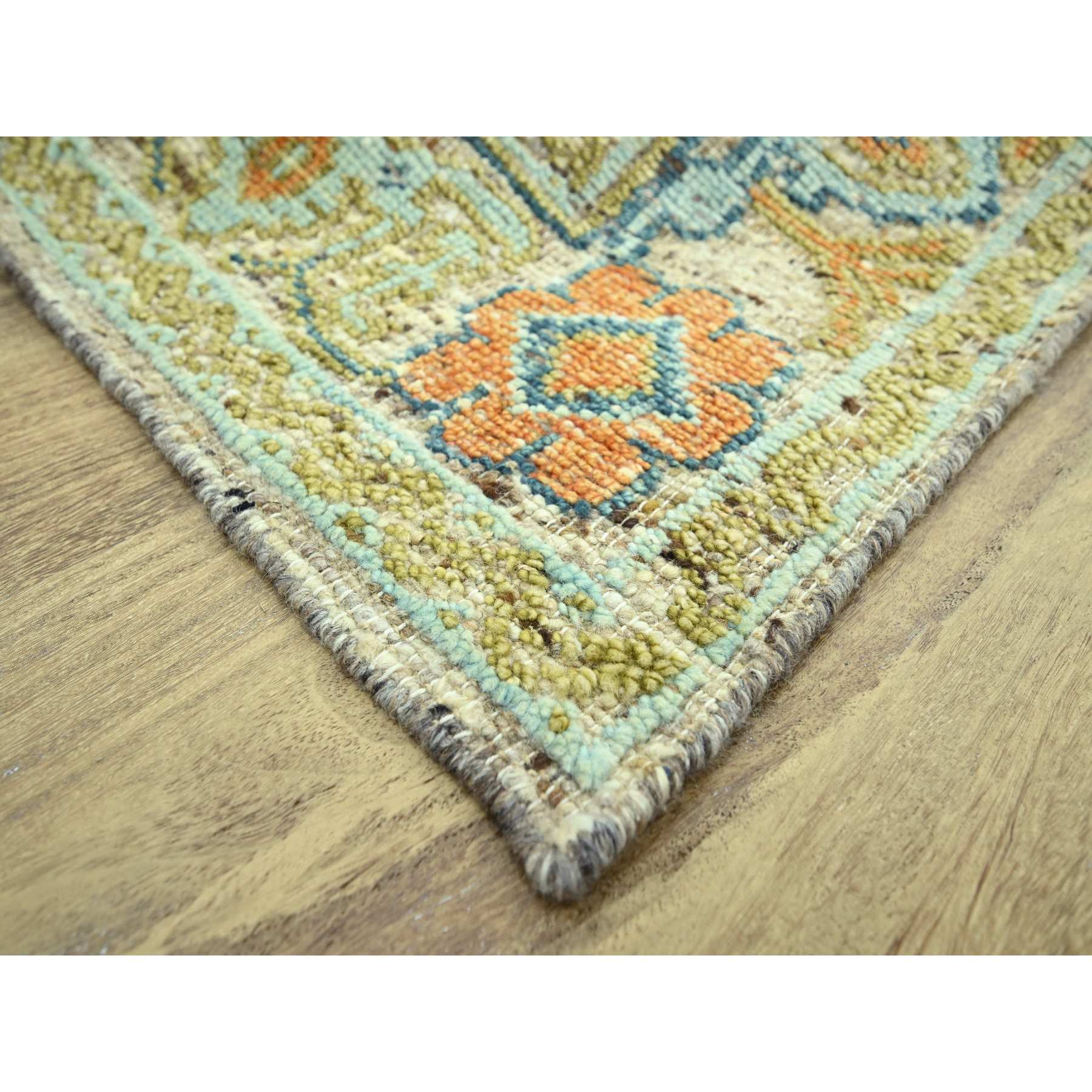 Oushak-And-Peshawar-Hand-Knotted-Rug-385075