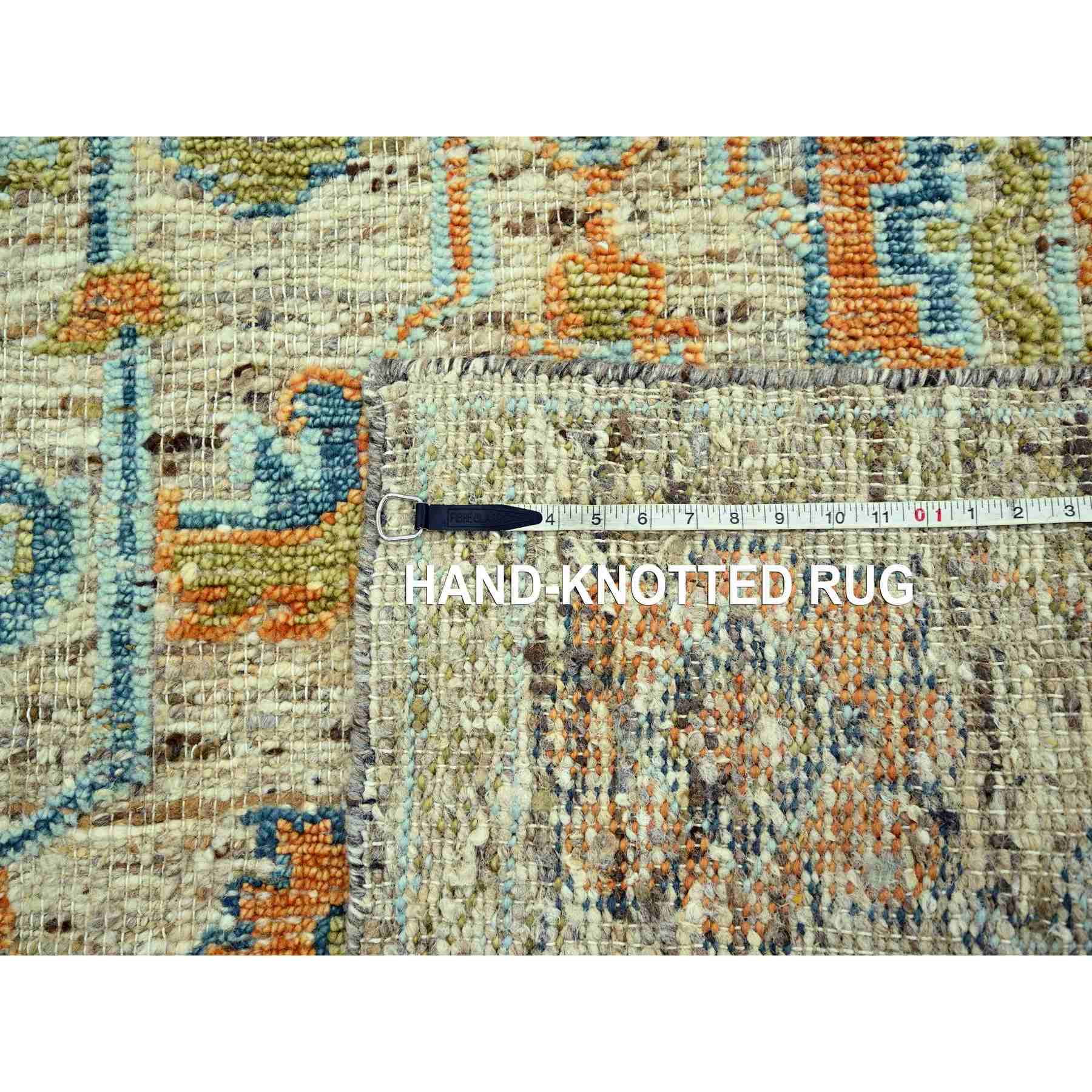 Oushak-And-Peshawar-Hand-Knotted-Rug-385075