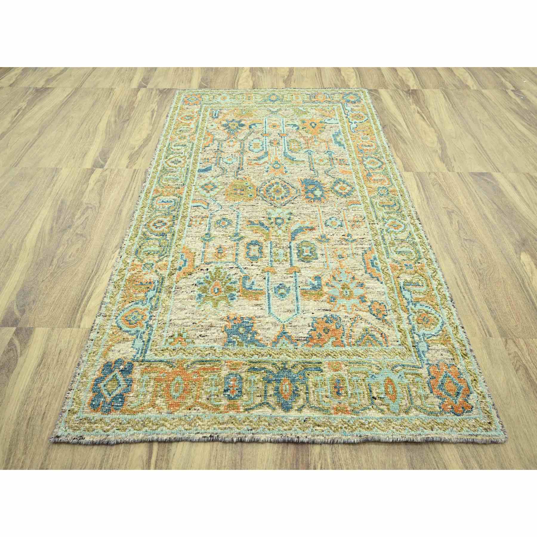 Oushak-And-Peshawar-Hand-Knotted-Rug-385080