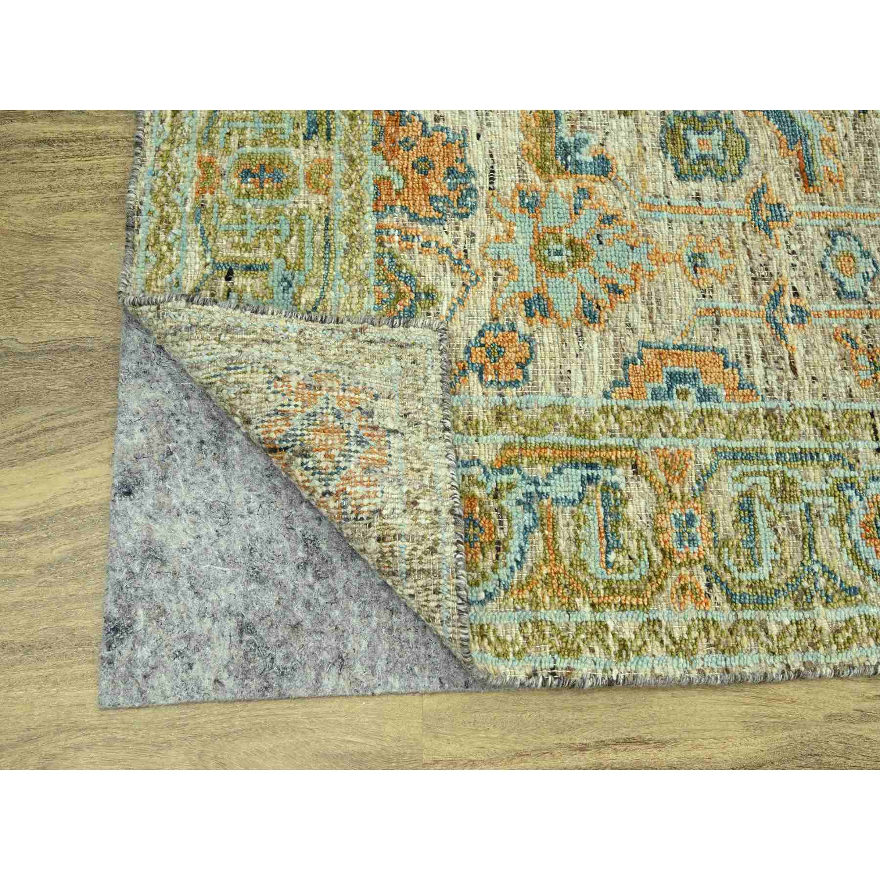 Oushak-And-Peshawar-Hand-Knotted-Rug-385080