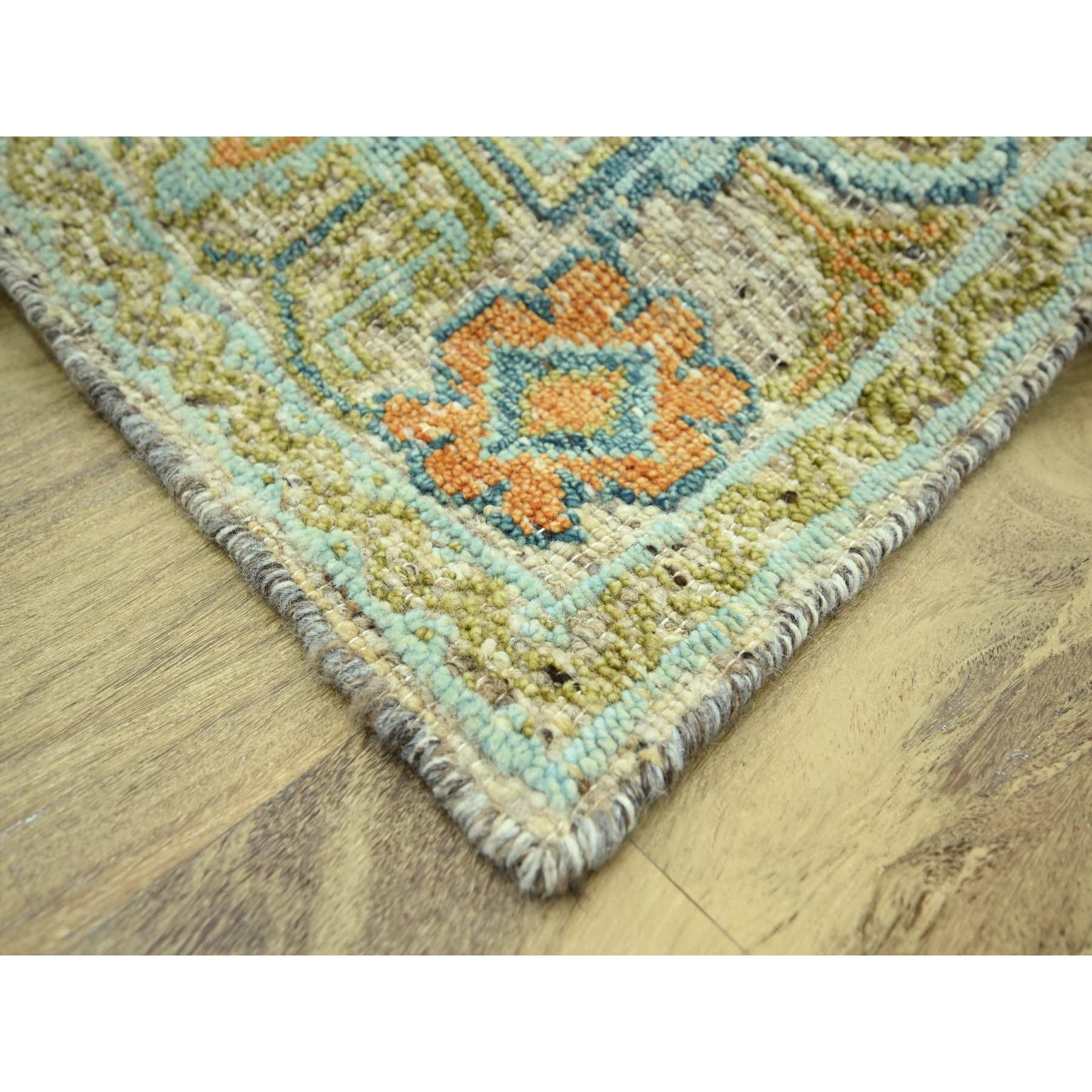 Oushak-And-Peshawar-Hand-Knotted-Rug-385080