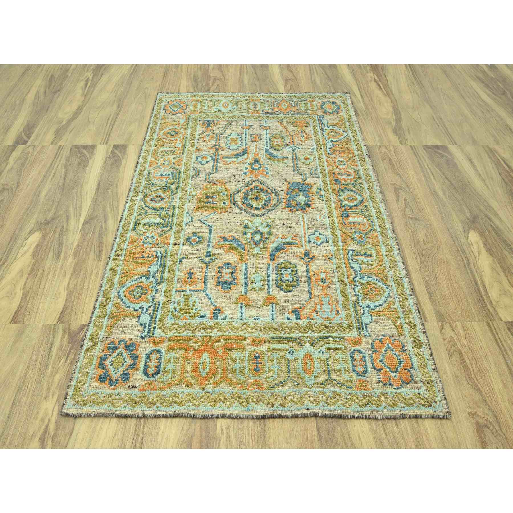 Oushak-And-Peshawar-Hand-Knotted-Rug-385085