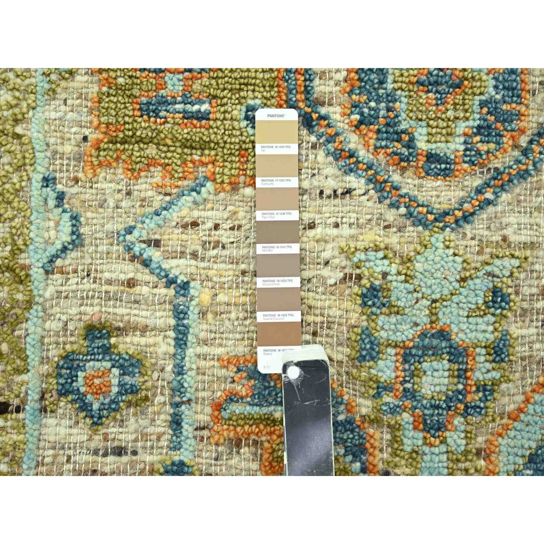 Oushak-And-Peshawar-Hand-Knotted-Rug-385085