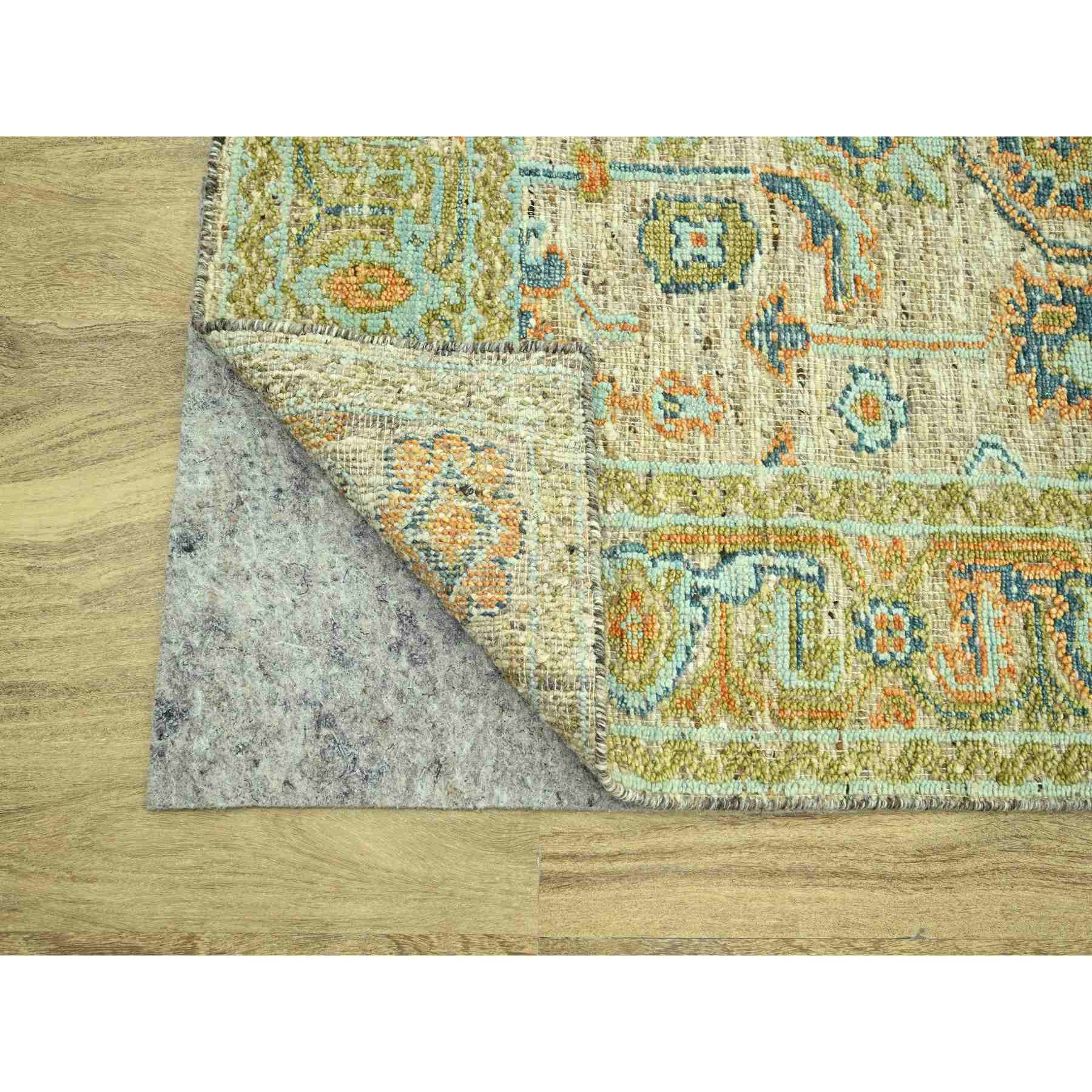 Oushak-And-Peshawar-Hand-Knotted-Rug-385090