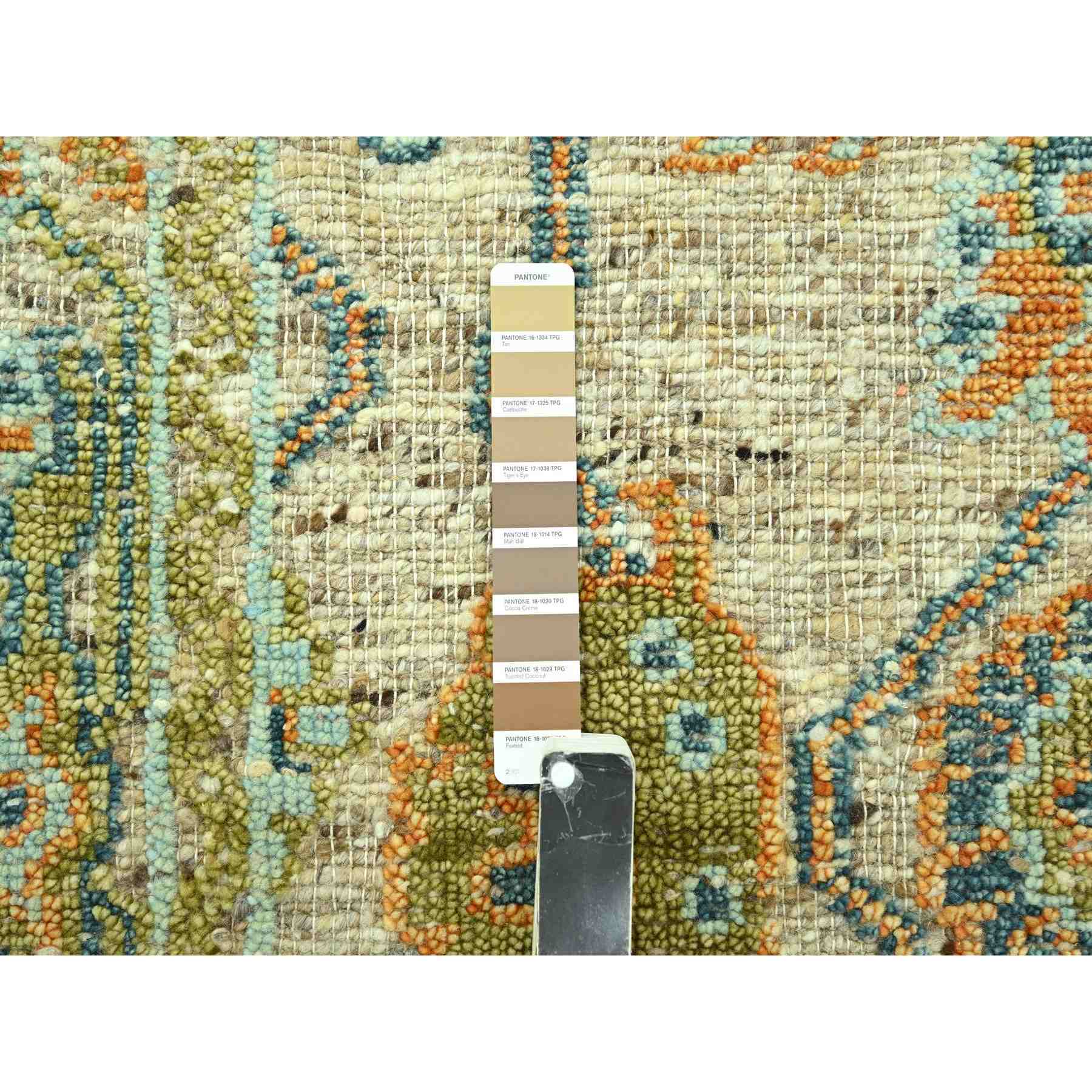 Oushak-And-Peshawar-Hand-Knotted-Rug-385090