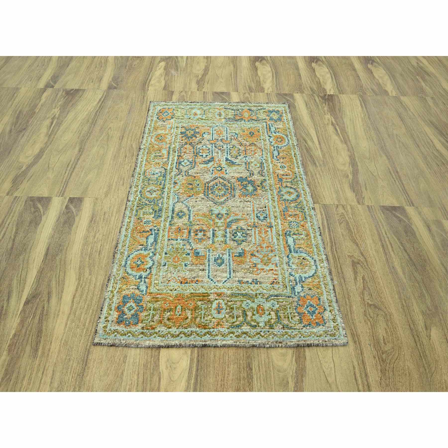 Oushak-And-Peshawar-Hand-Knotted-Rug-385095