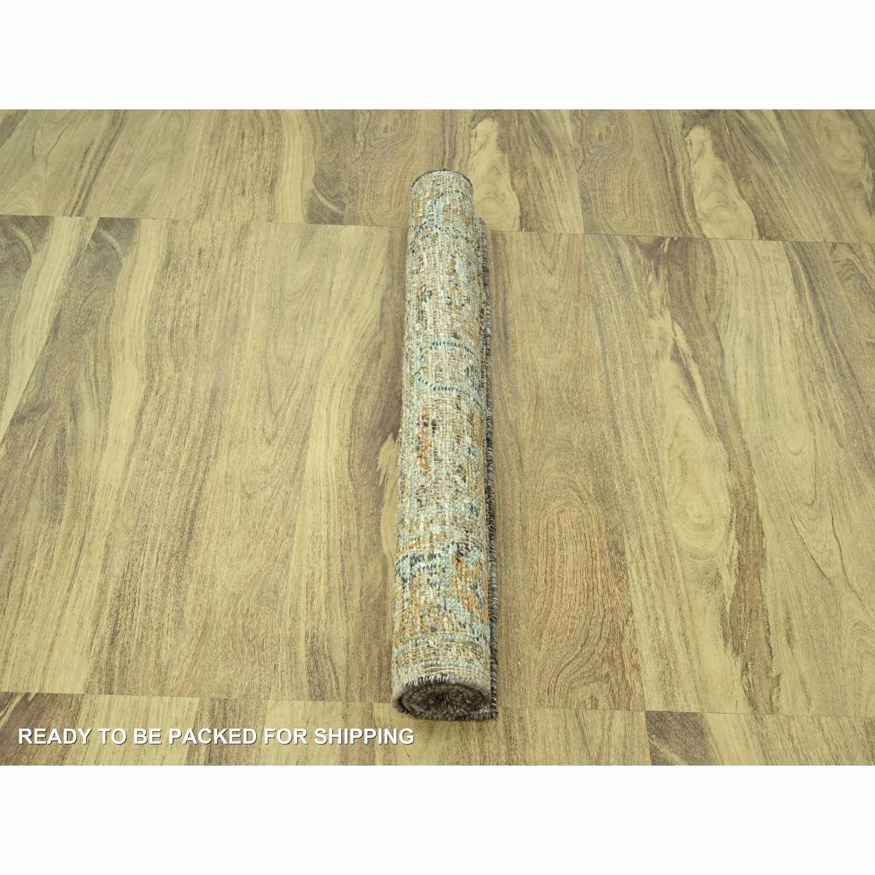 Oushak-And-Peshawar-Hand-Knotted-Rug-385095