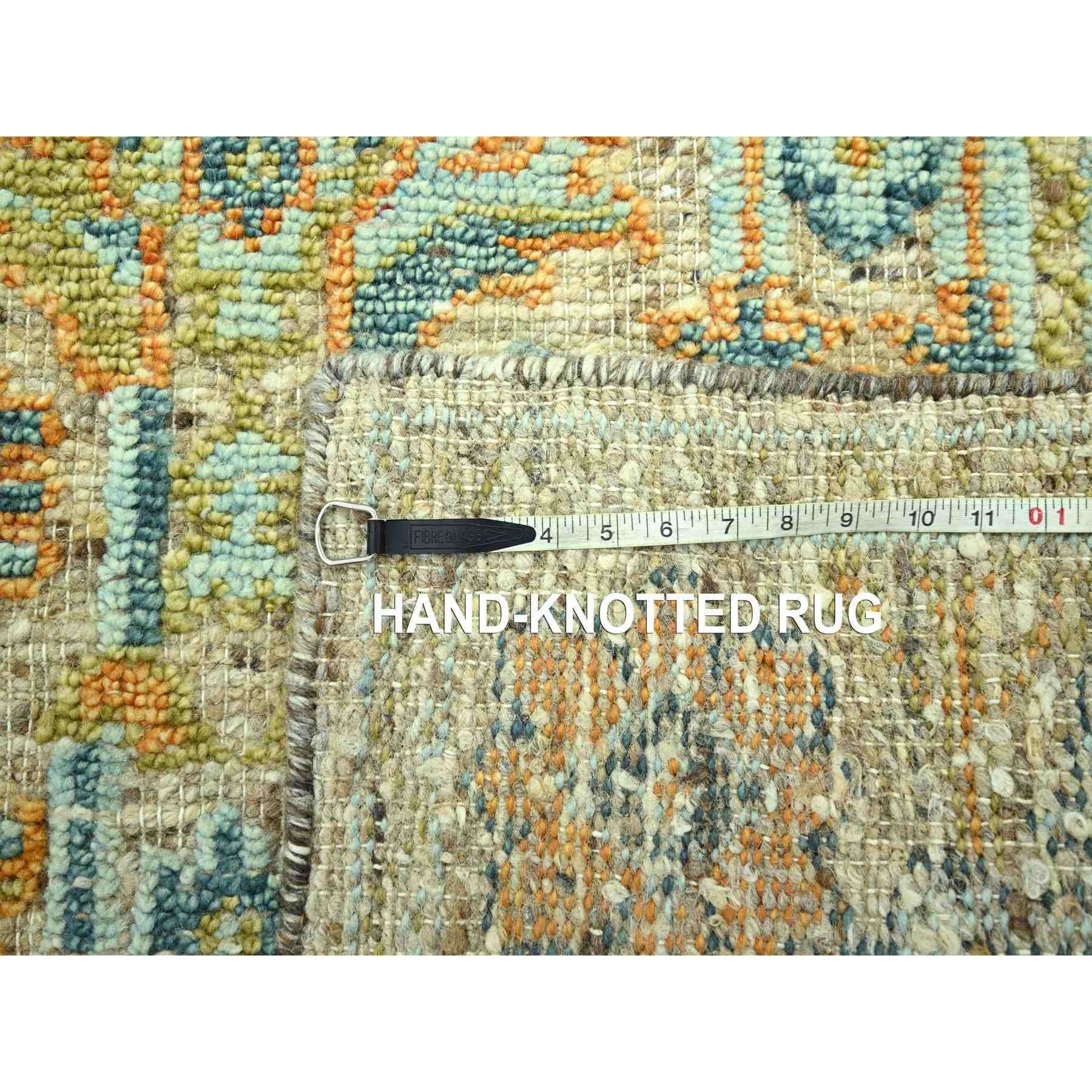 Oushak-And-Peshawar-Hand-Knotted-Rug-385095