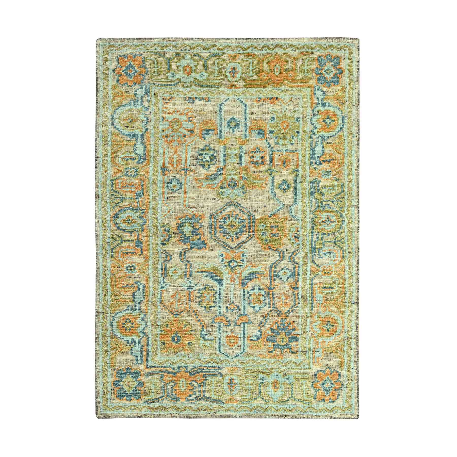 Oushak-And-Peshawar-Hand-Knotted-Rug-385100