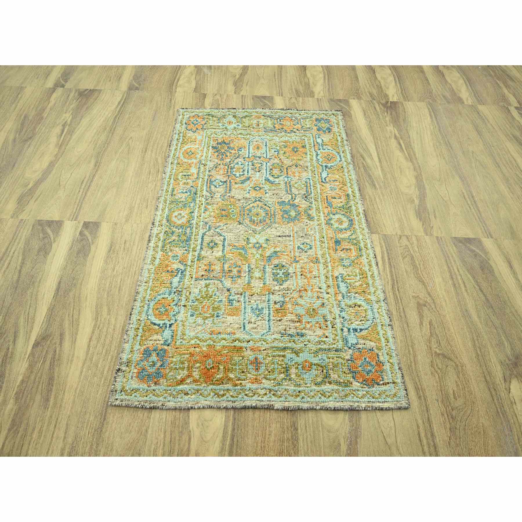 Oushak-And-Peshawar-Hand-Knotted-Rug-385100