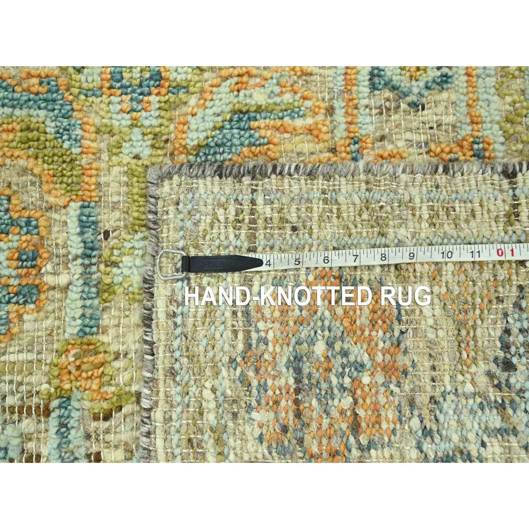 Oushak-And-Peshawar-Hand-Knotted-Rug-385100
