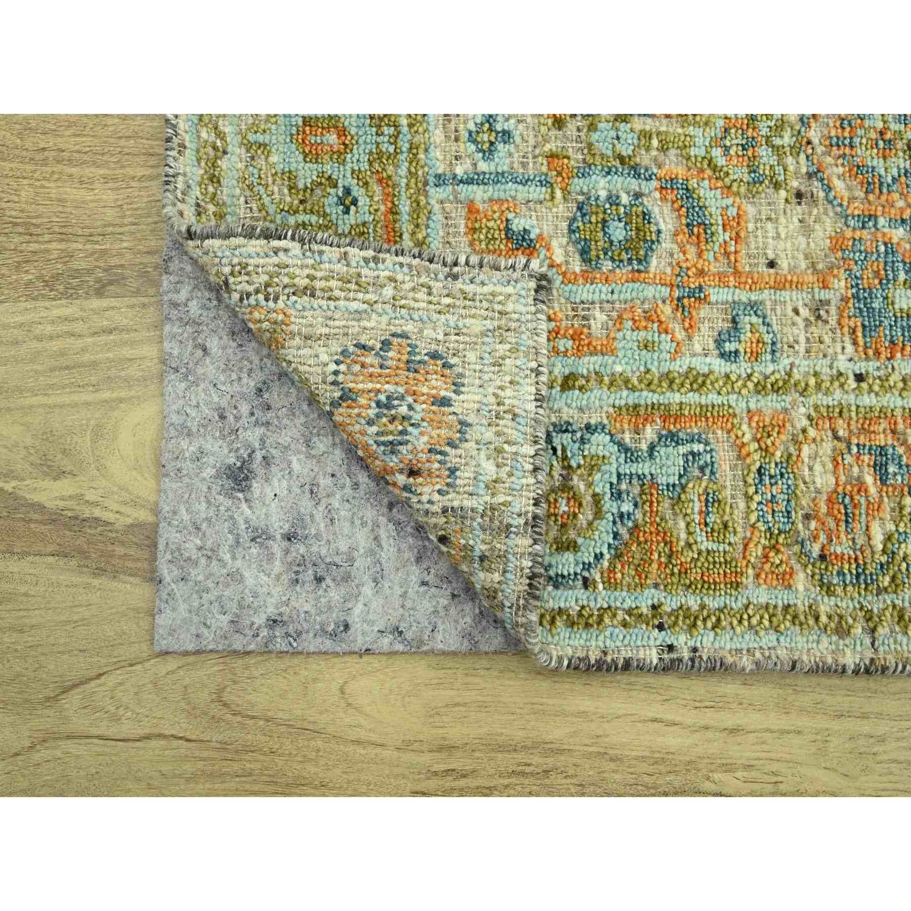 Oushak-And-Peshawar-Hand-Knotted-Rug-385105