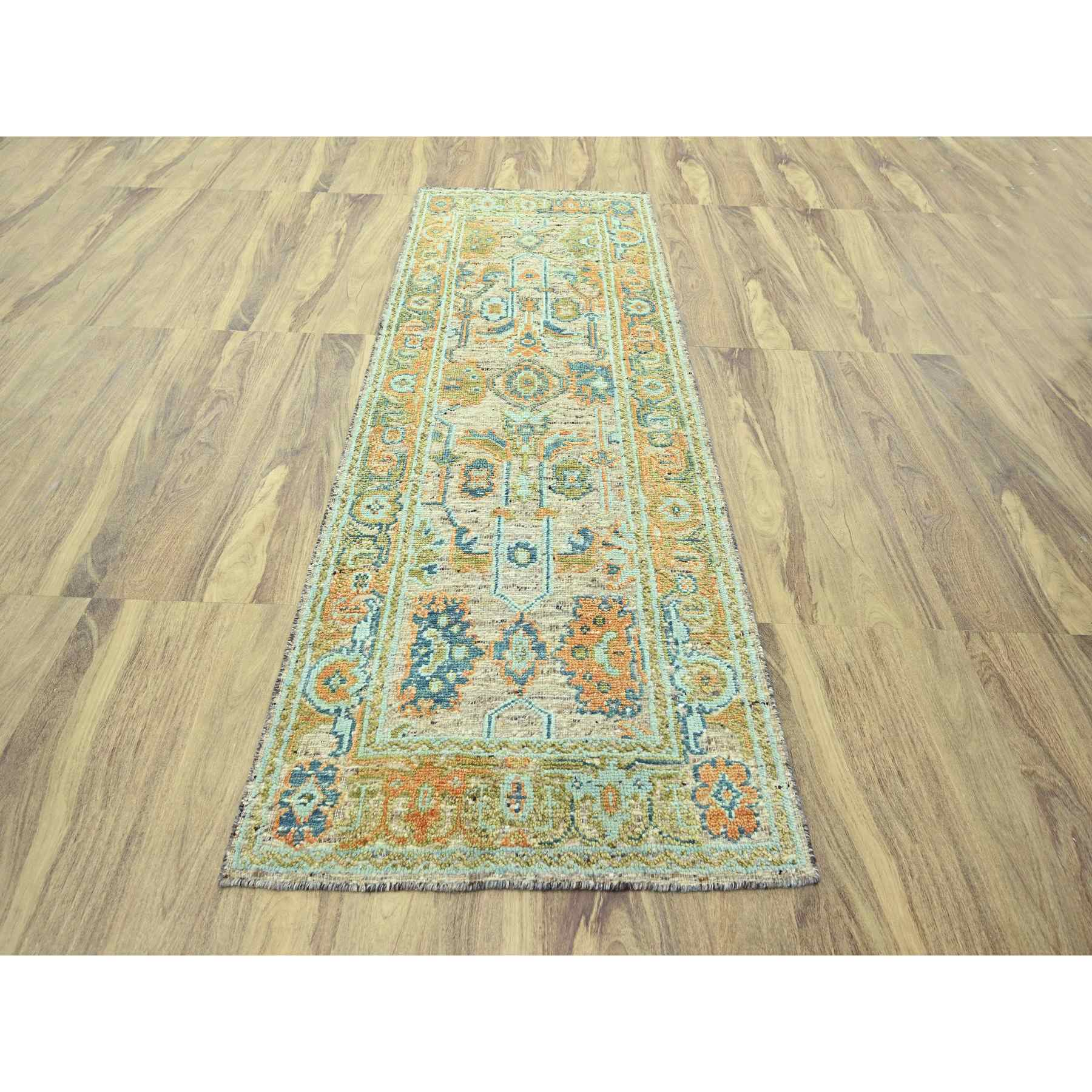 Oushak-And-Peshawar-Hand-Knotted-Rug-385125