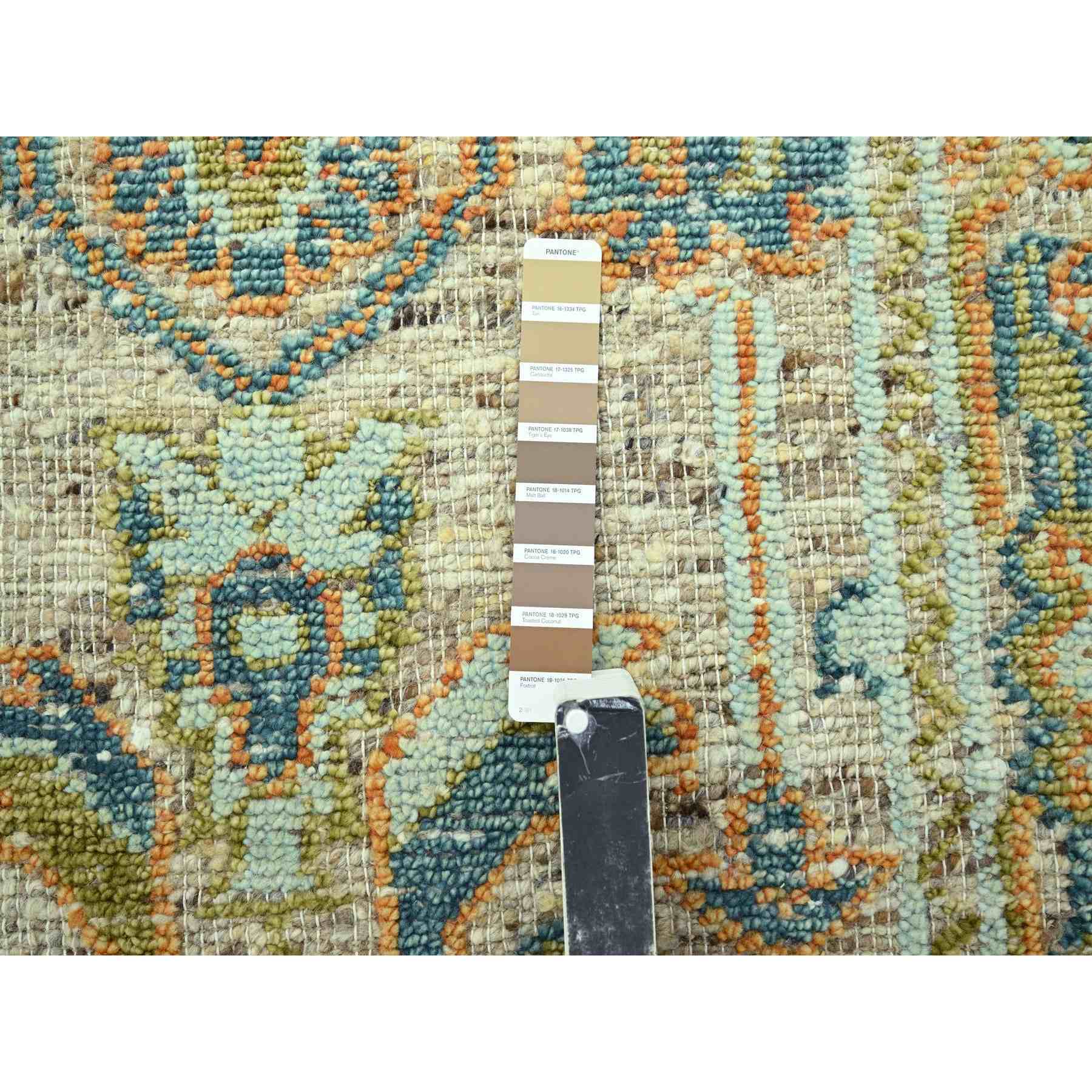 Oushak-And-Peshawar-Hand-Knotted-Rug-385130