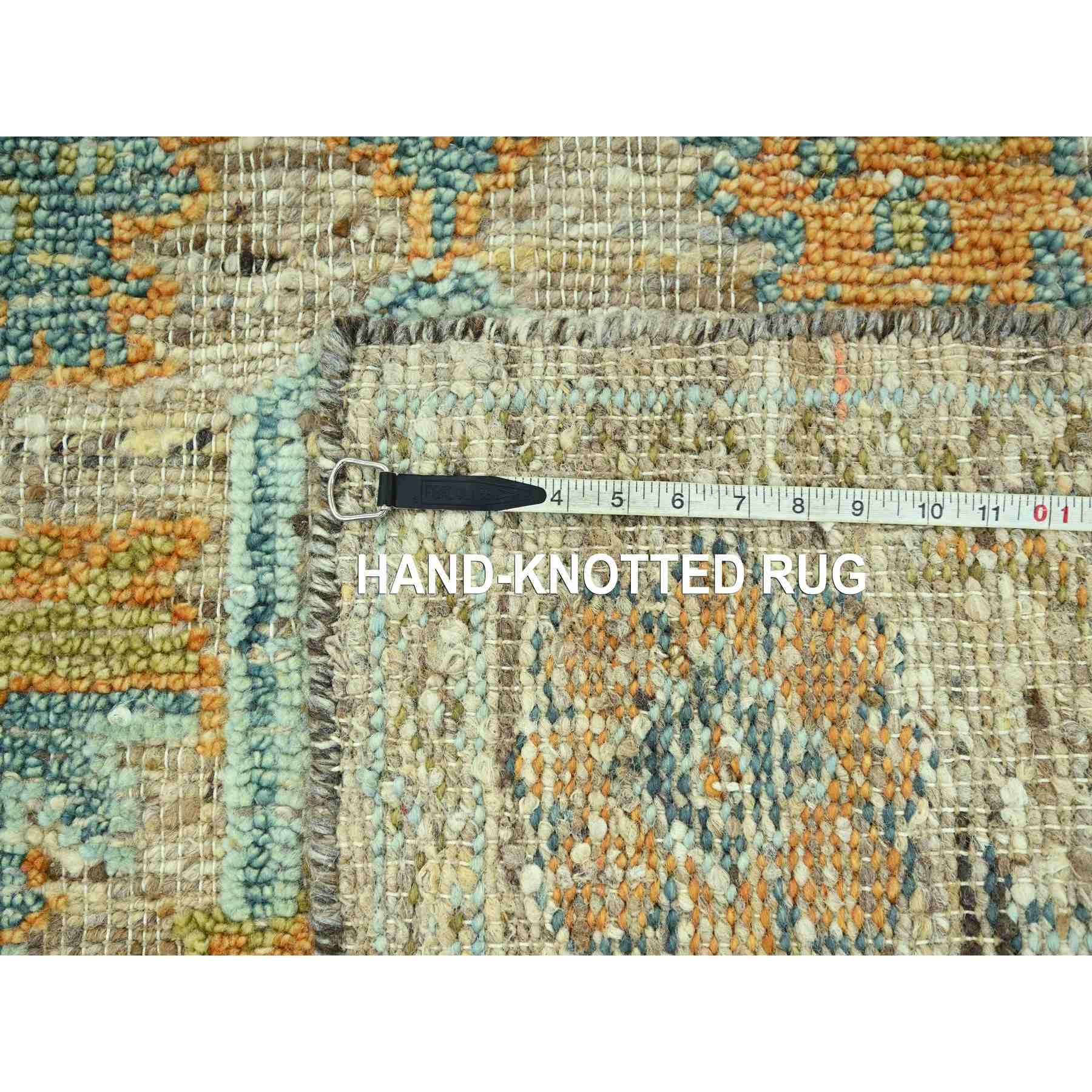 Oushak-And-Peshawar-Hand-Knotted-Rug-385130