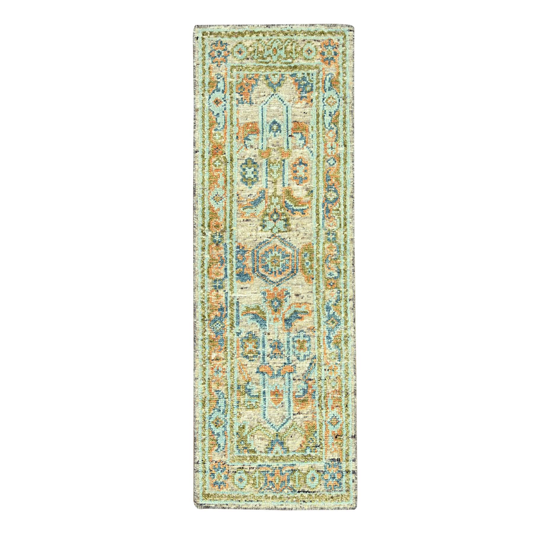 Oushak-And-Peshawar-Hand-Knotted-Rug-385135