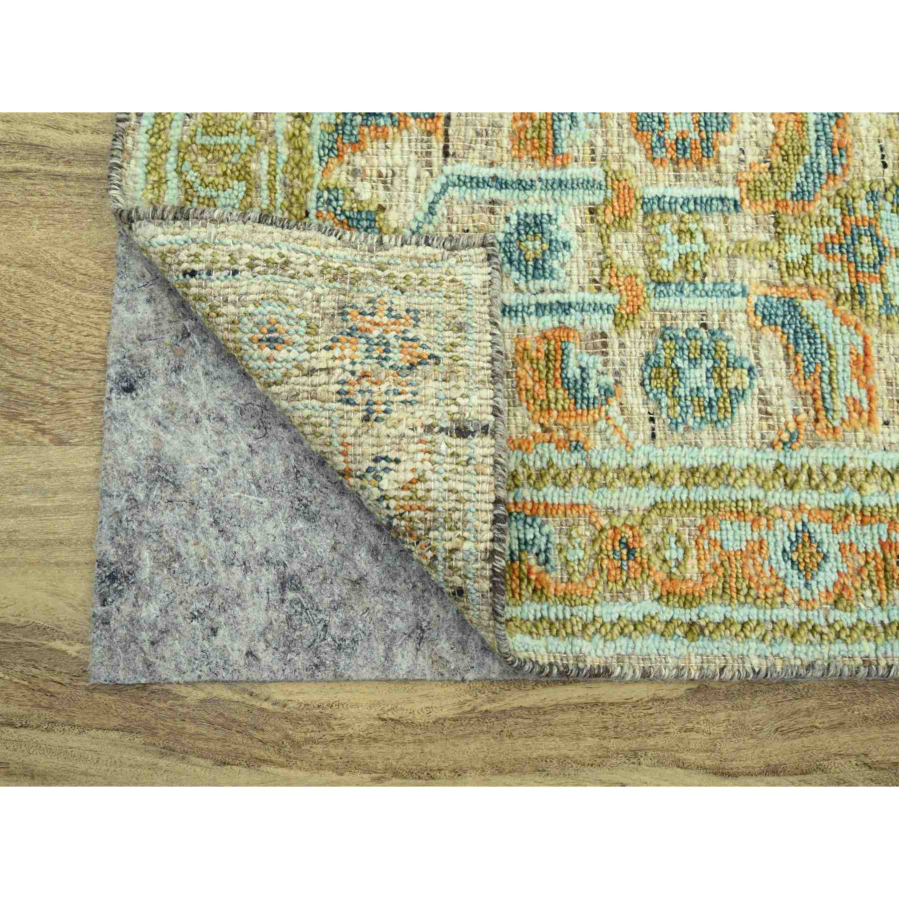 Oushak-And-Peshawar-Hand-Knotted-Rug-385135