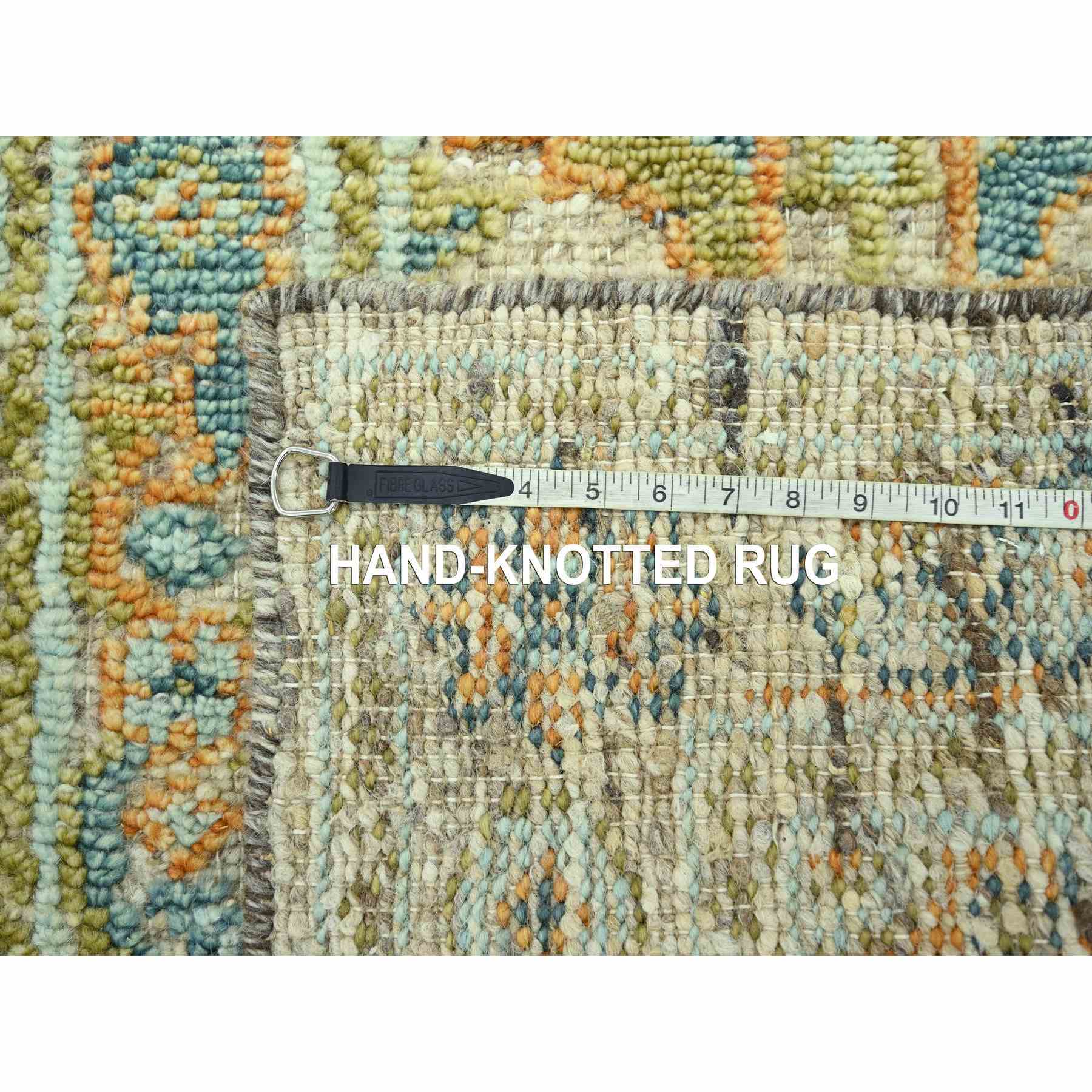 Oushak-And-Peshawar-Hand-Knotted-Rug-385135