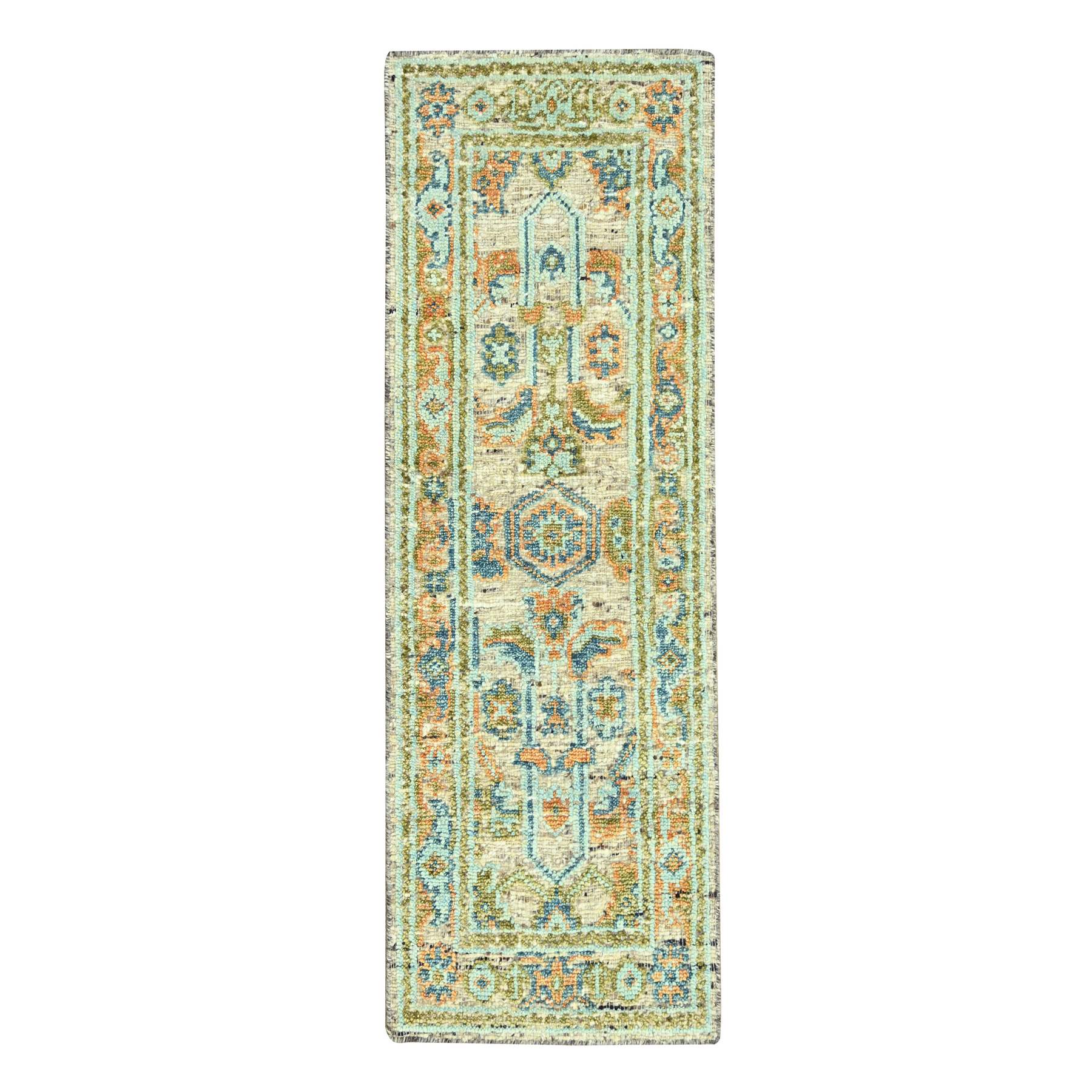 Oushak-And-Peshawar-Hand-Knotted-Rug-385145