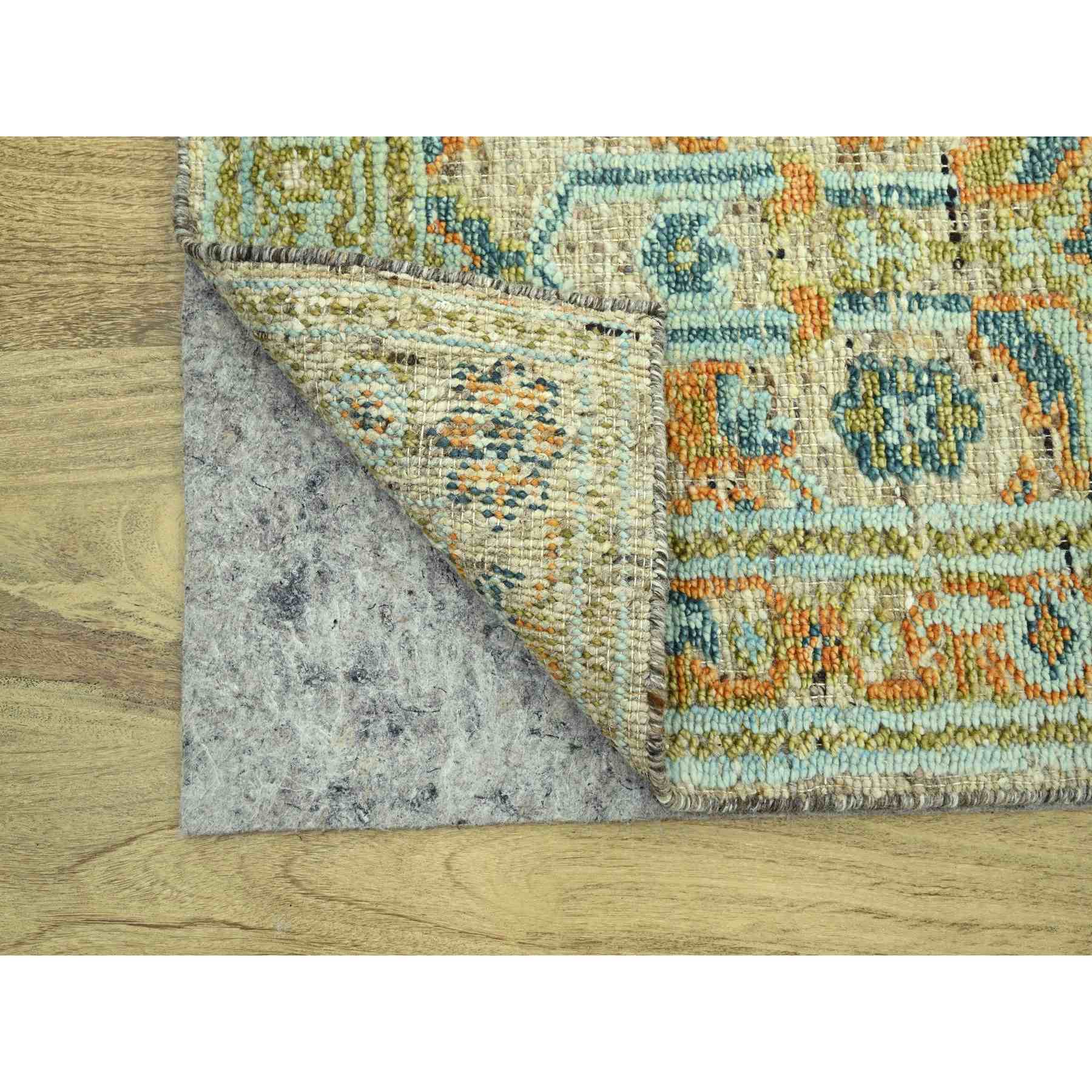 Oushak-And-Peshawar-Hand-Knotted-Rug-385145