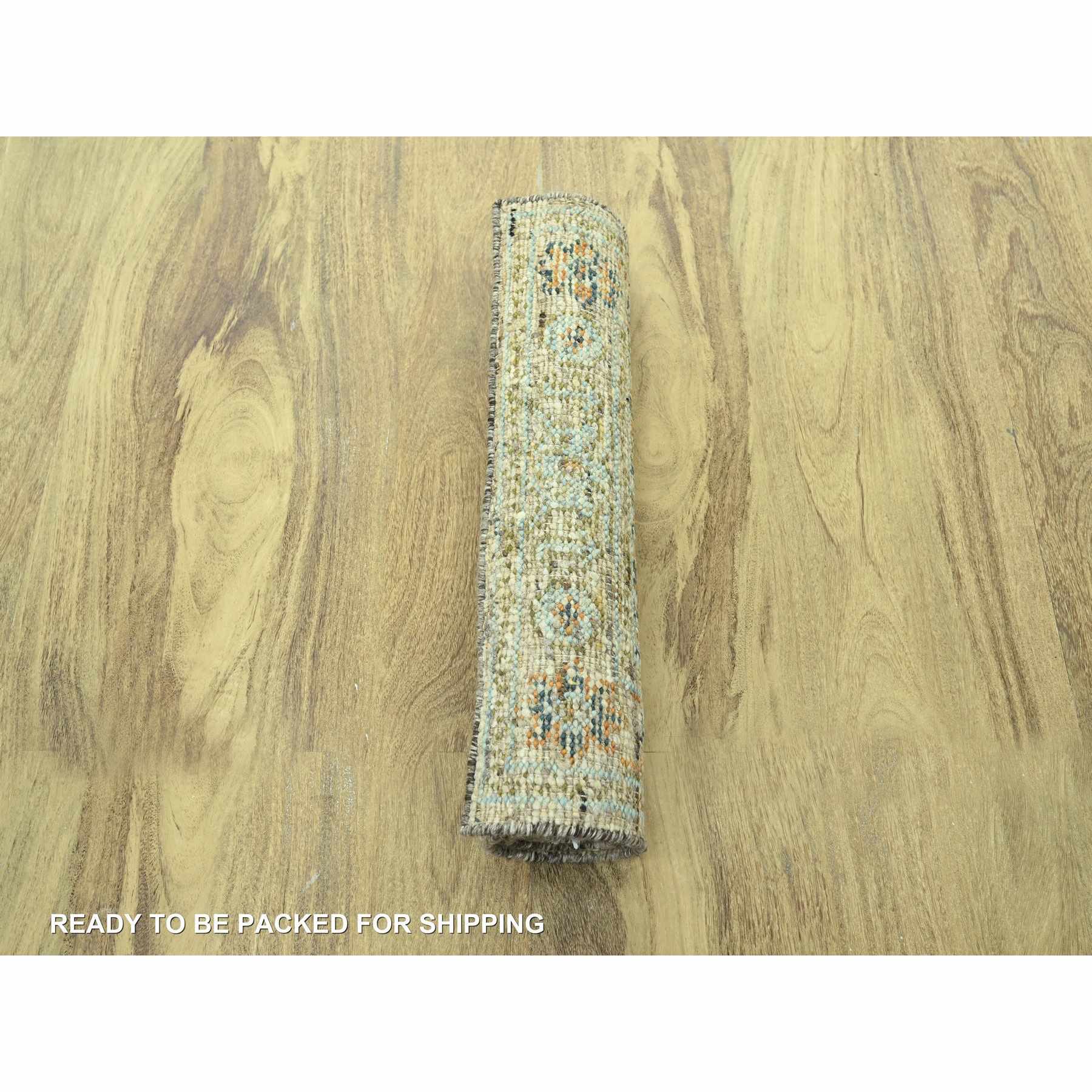 Oushak-And-Peshawar-Hand-Knotted-Rug-385145