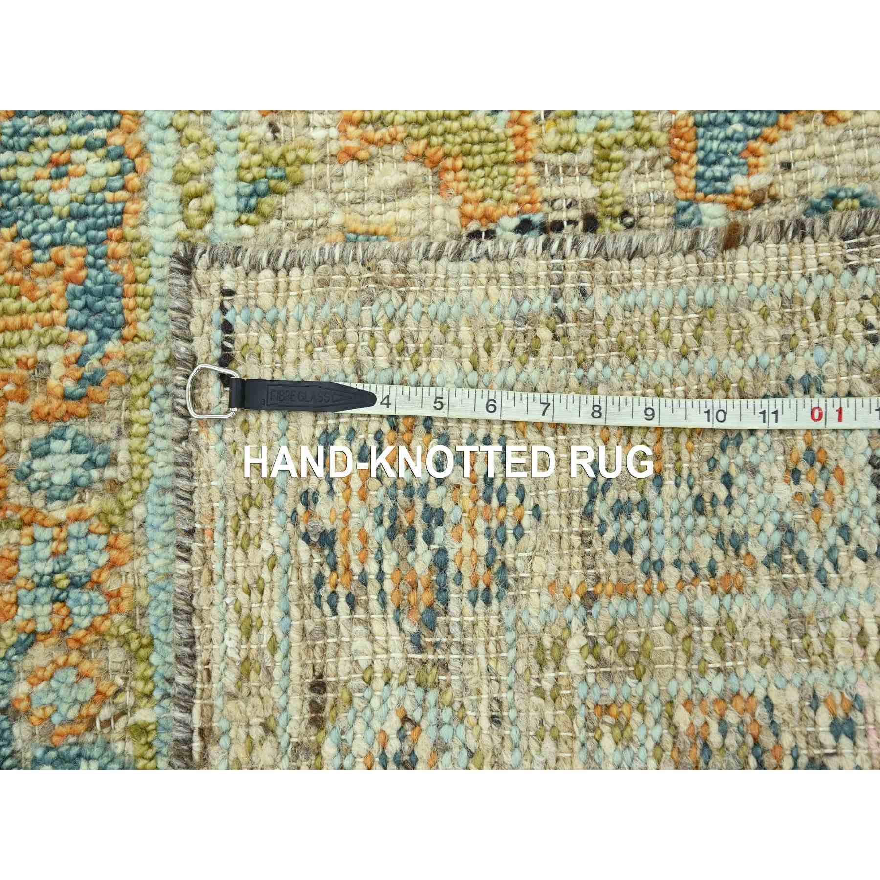 Oushak-And-Peshawar-Hand-Knotted-Rug-385145