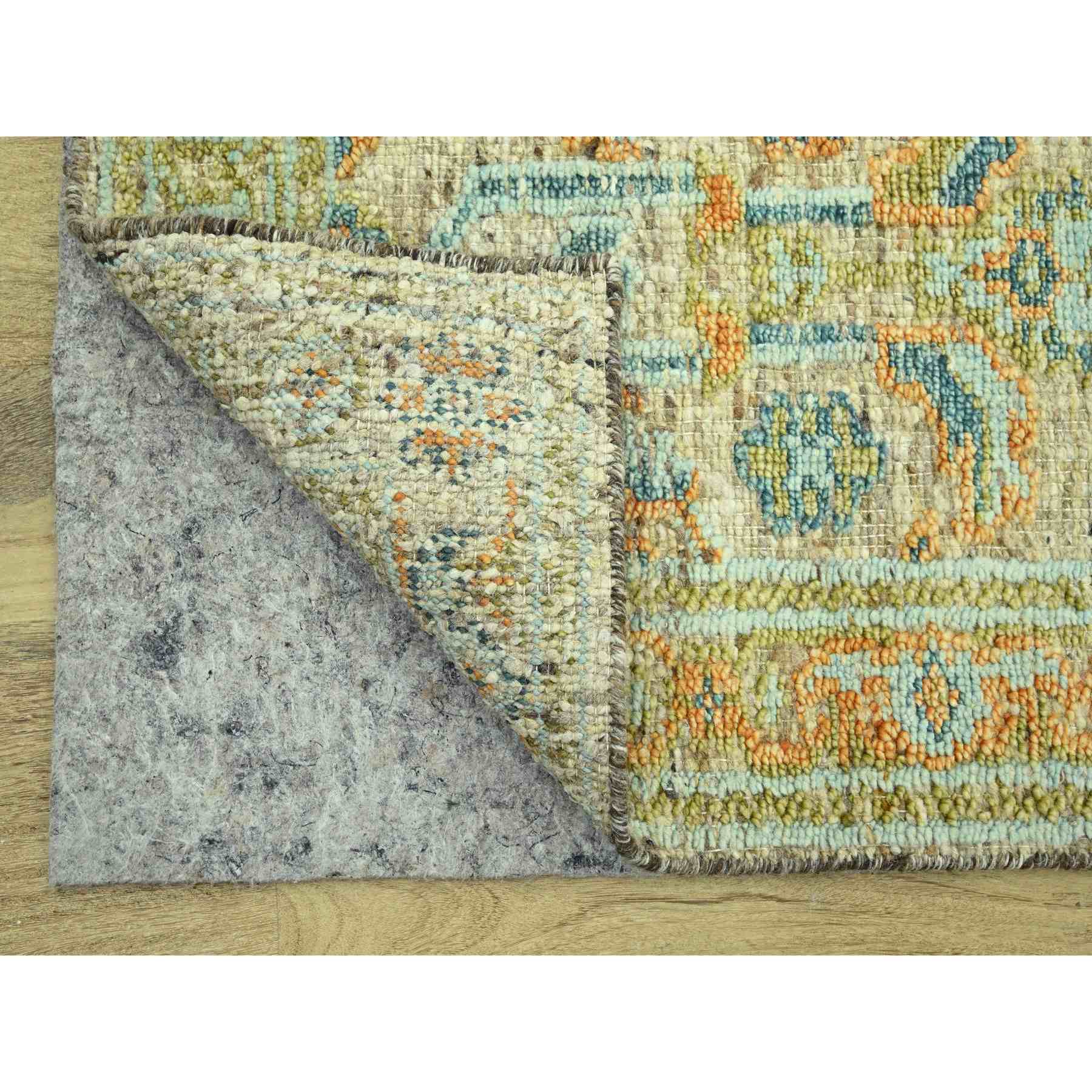 Oushak-And-Peshawar-Hand-Knotted-Rug-385150