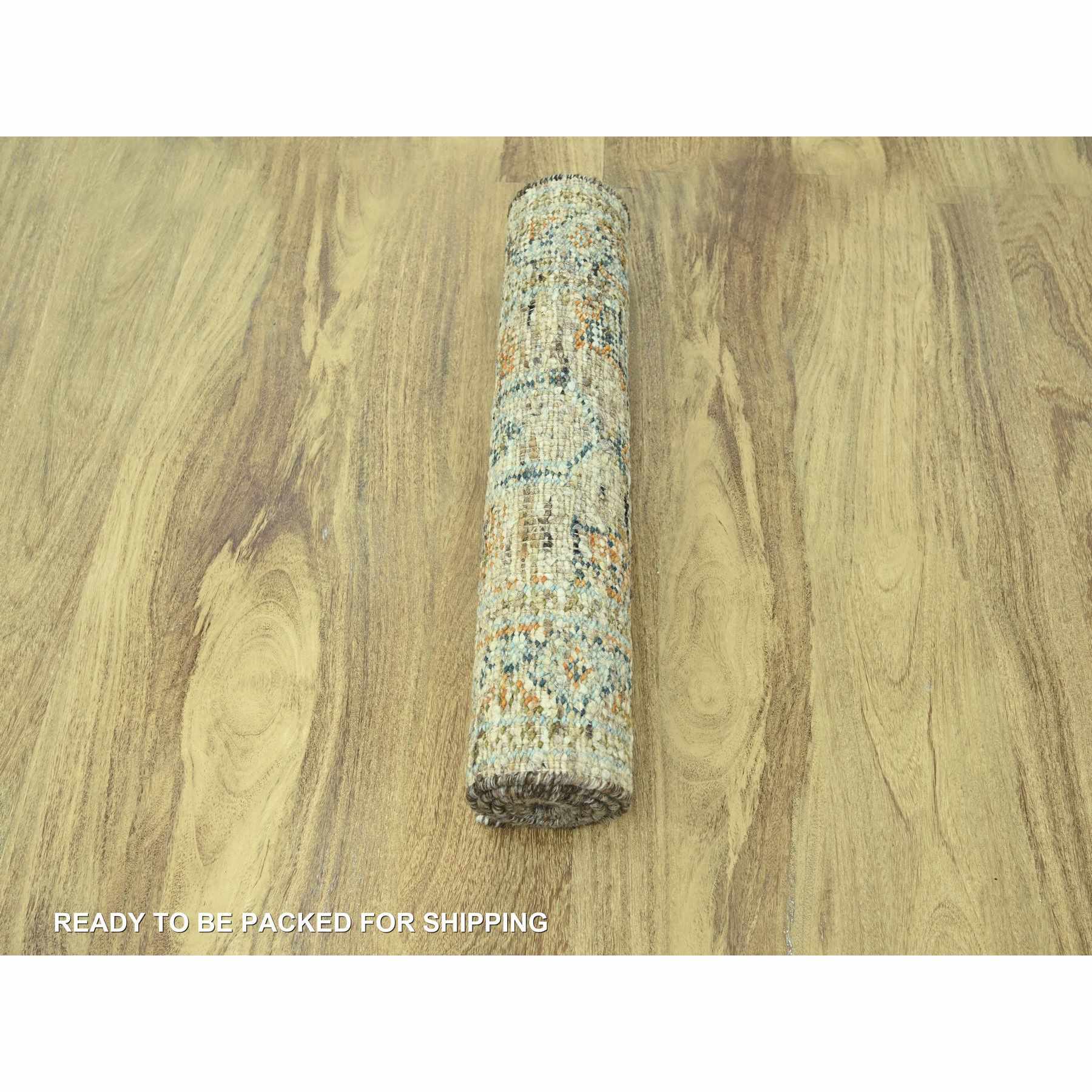 Oushak-And-Peshawar-Hand-Knotted-Rug-385150