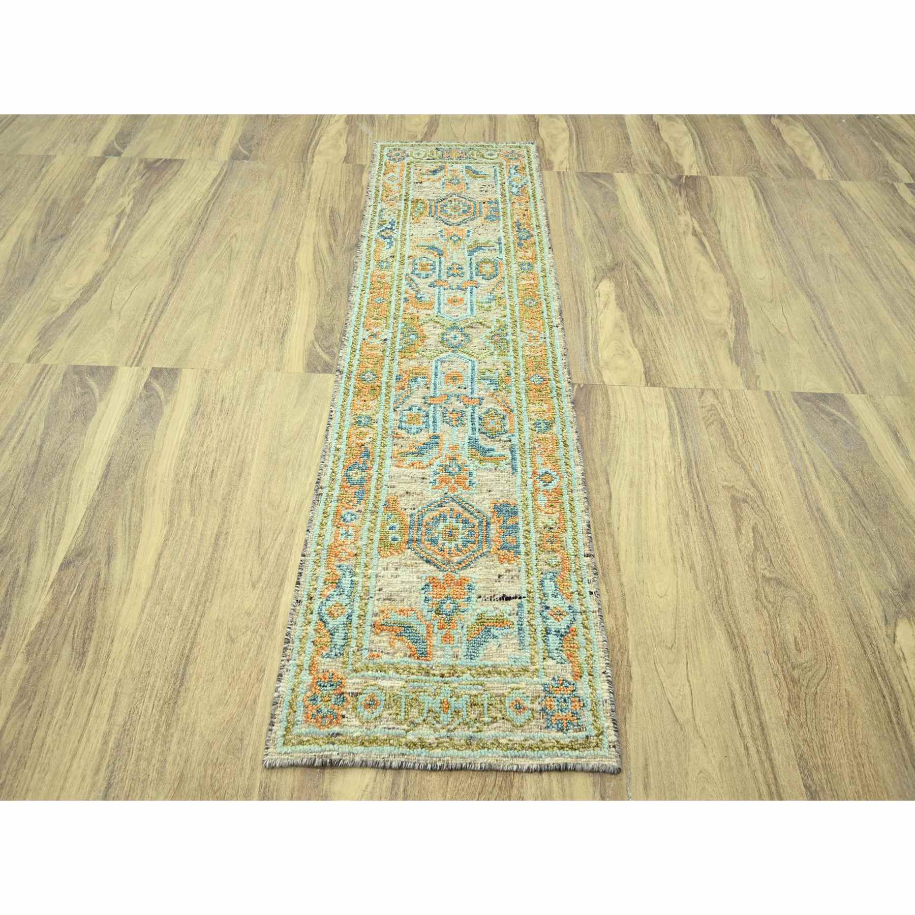 Oushak-And-Peshawar-Hand-Knotted-Rug-385155