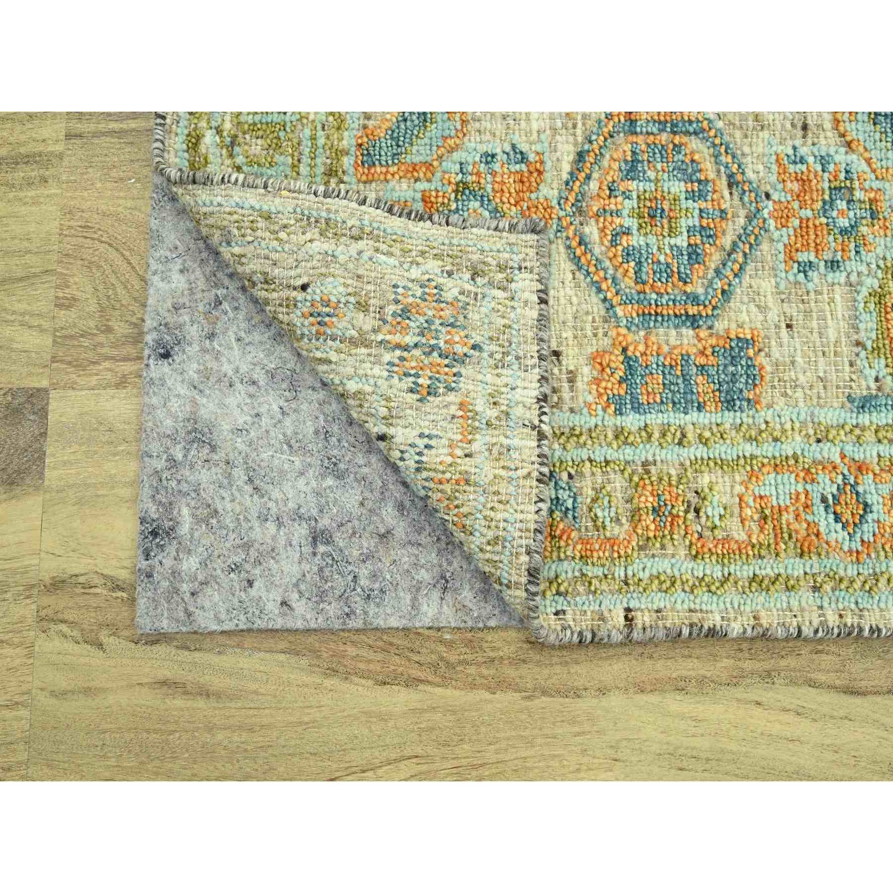 Oushak-And-Peshawar-Hand-Knotted-Rug-385155