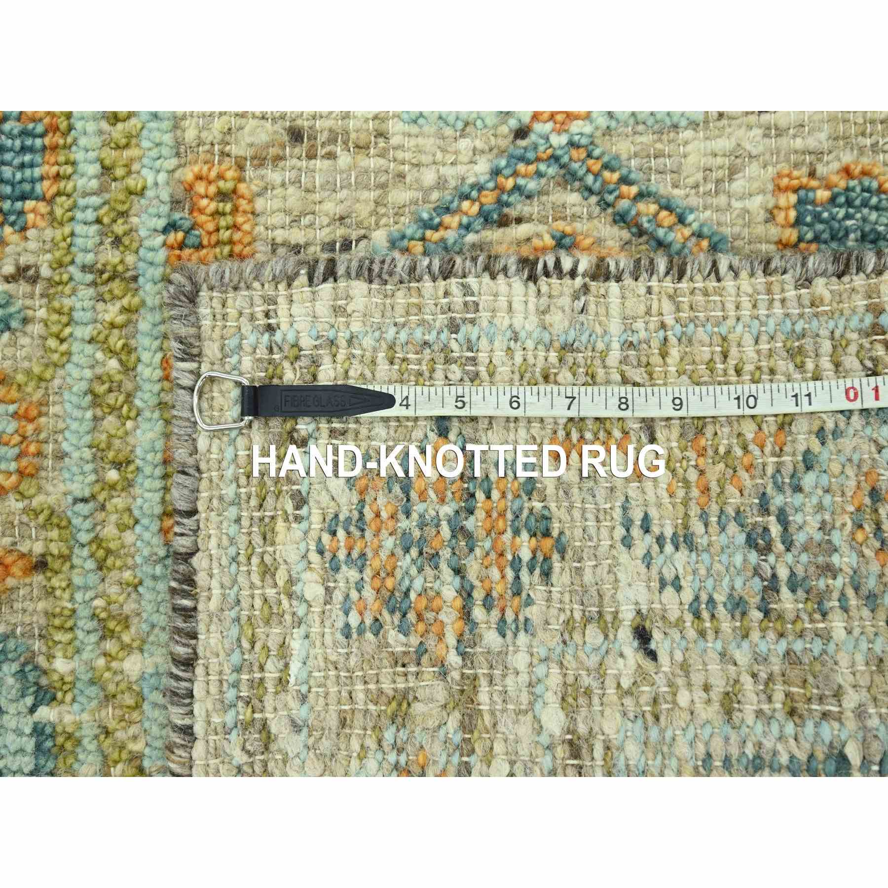 Oushak-And-Peshawar-Hand-Knotted-Rug-385155