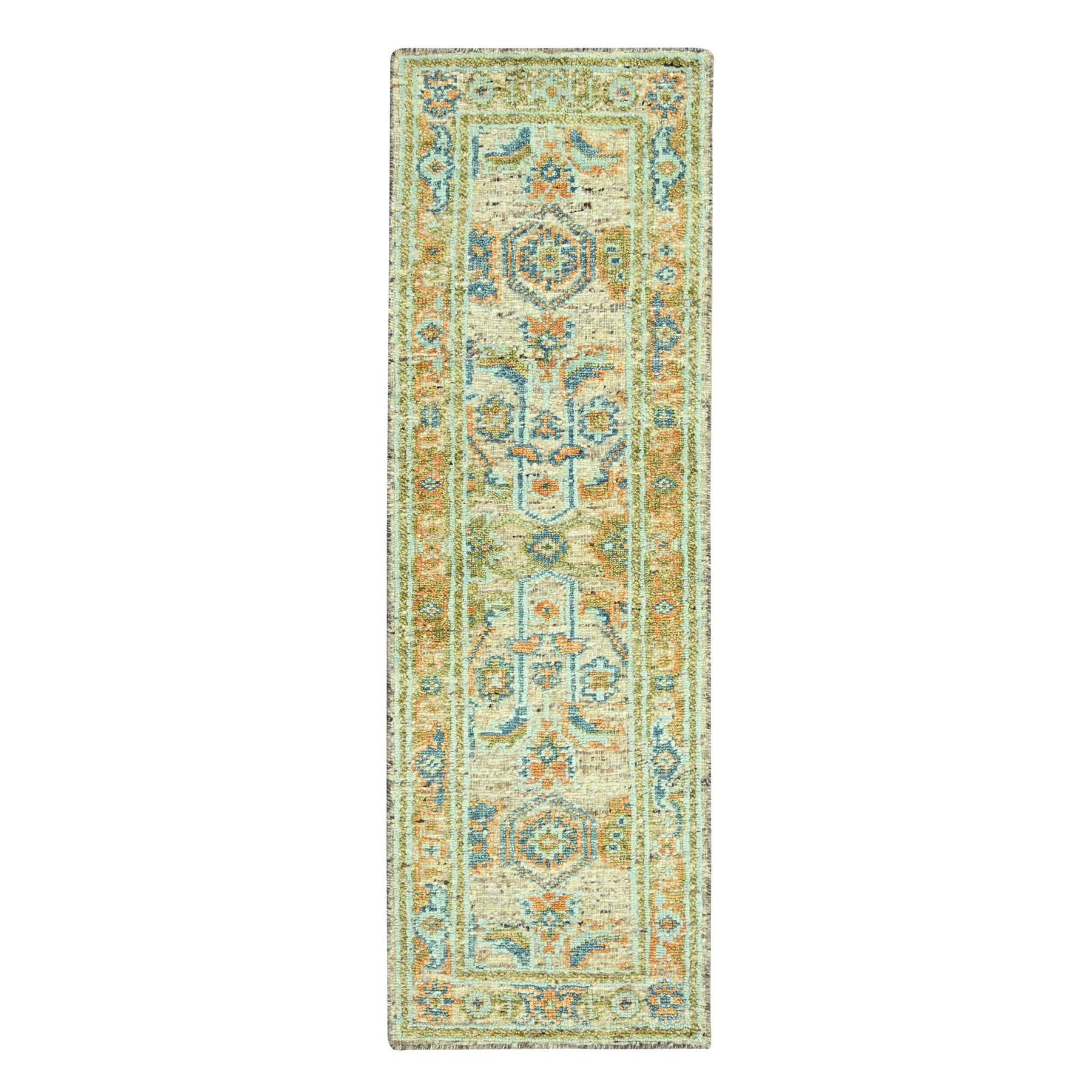 Oushak-And-Peshawar-Hand-Knotted-Rug-385160