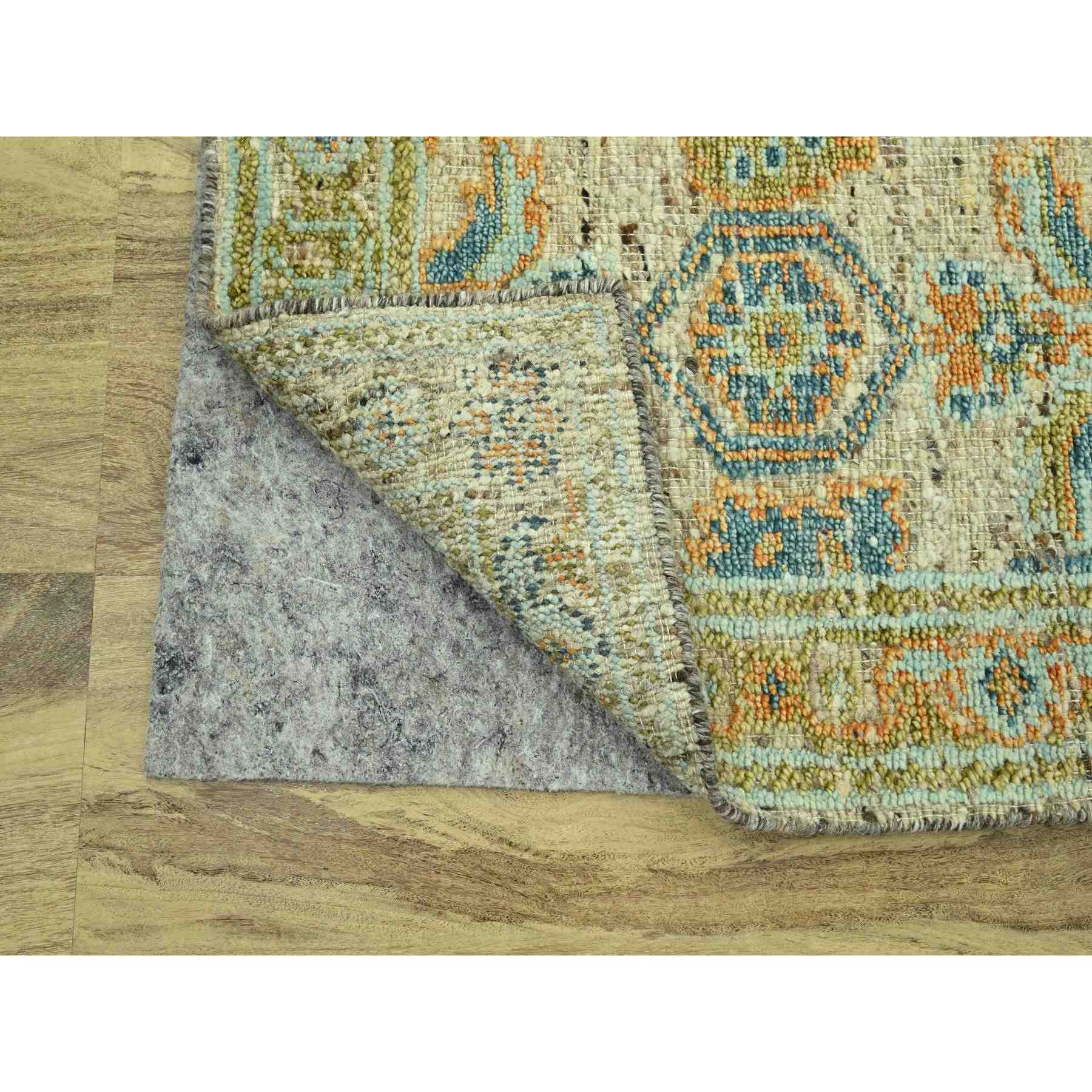 Oushak-And-Peshawar-Hand-Knotted-Rug-385160