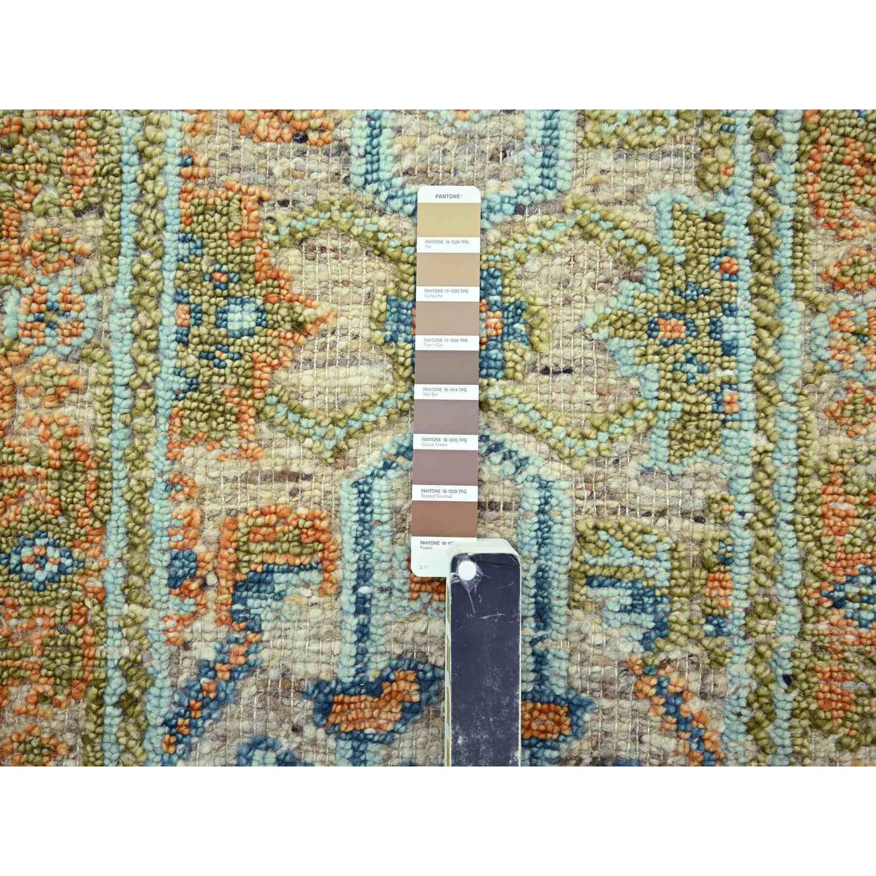 Oushak-And-Peshawar-Hand-Knotted-Rug-385160