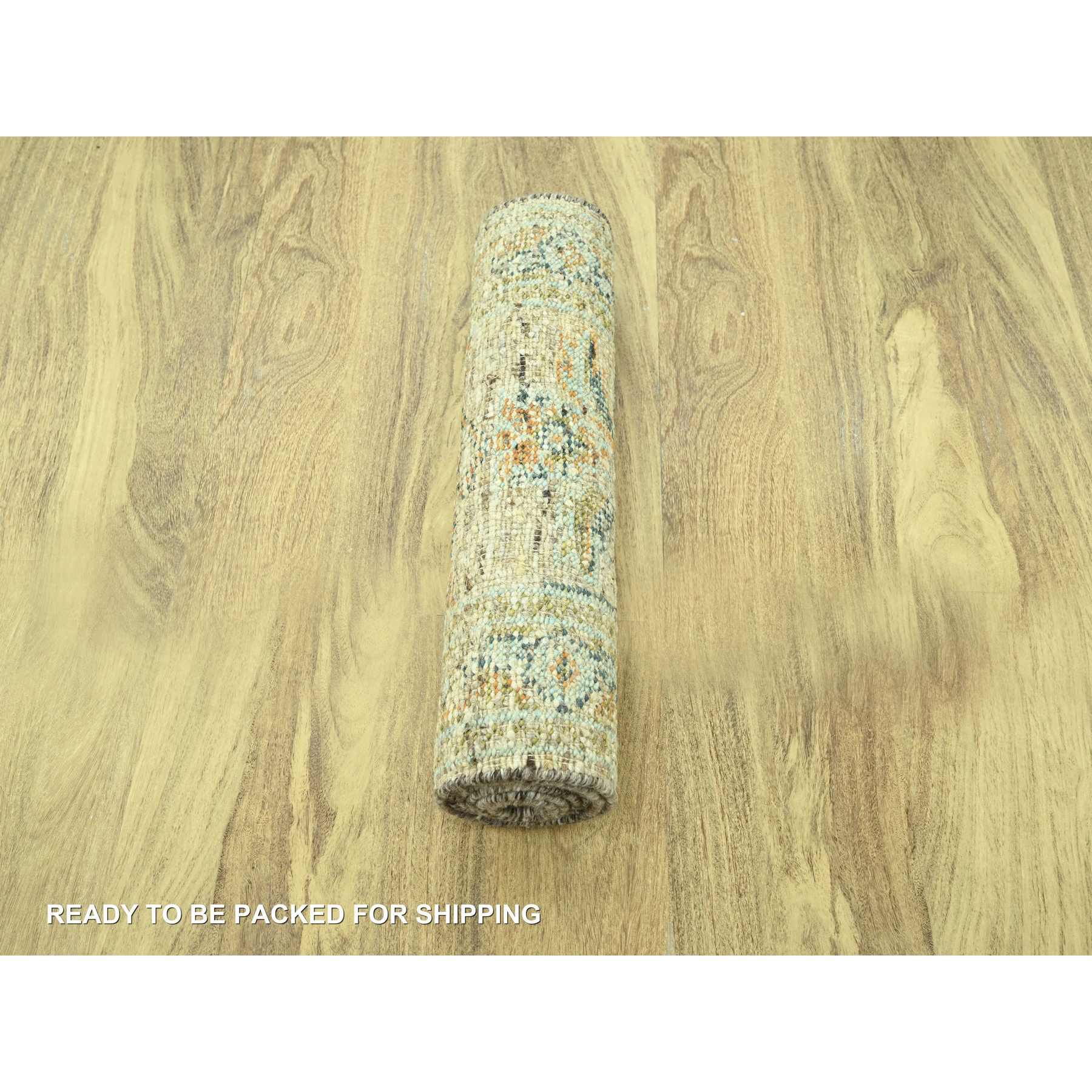 Oushak-And-Peshawar-Hand-Knotted-Rug-385160