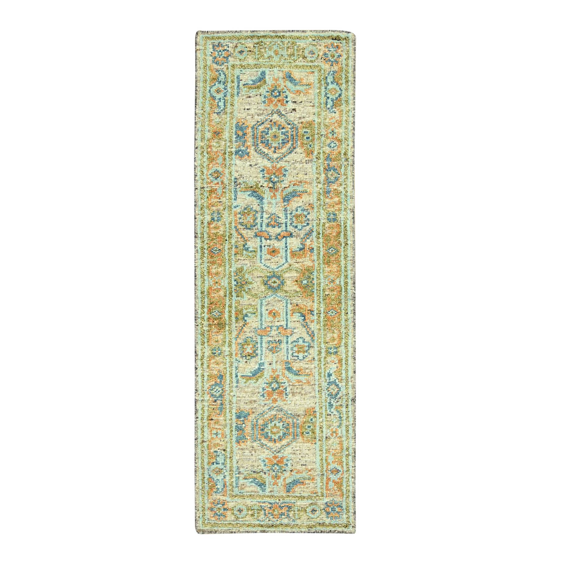 Oushak-And-Peshawar-Hand-Knotted-Rug-385165