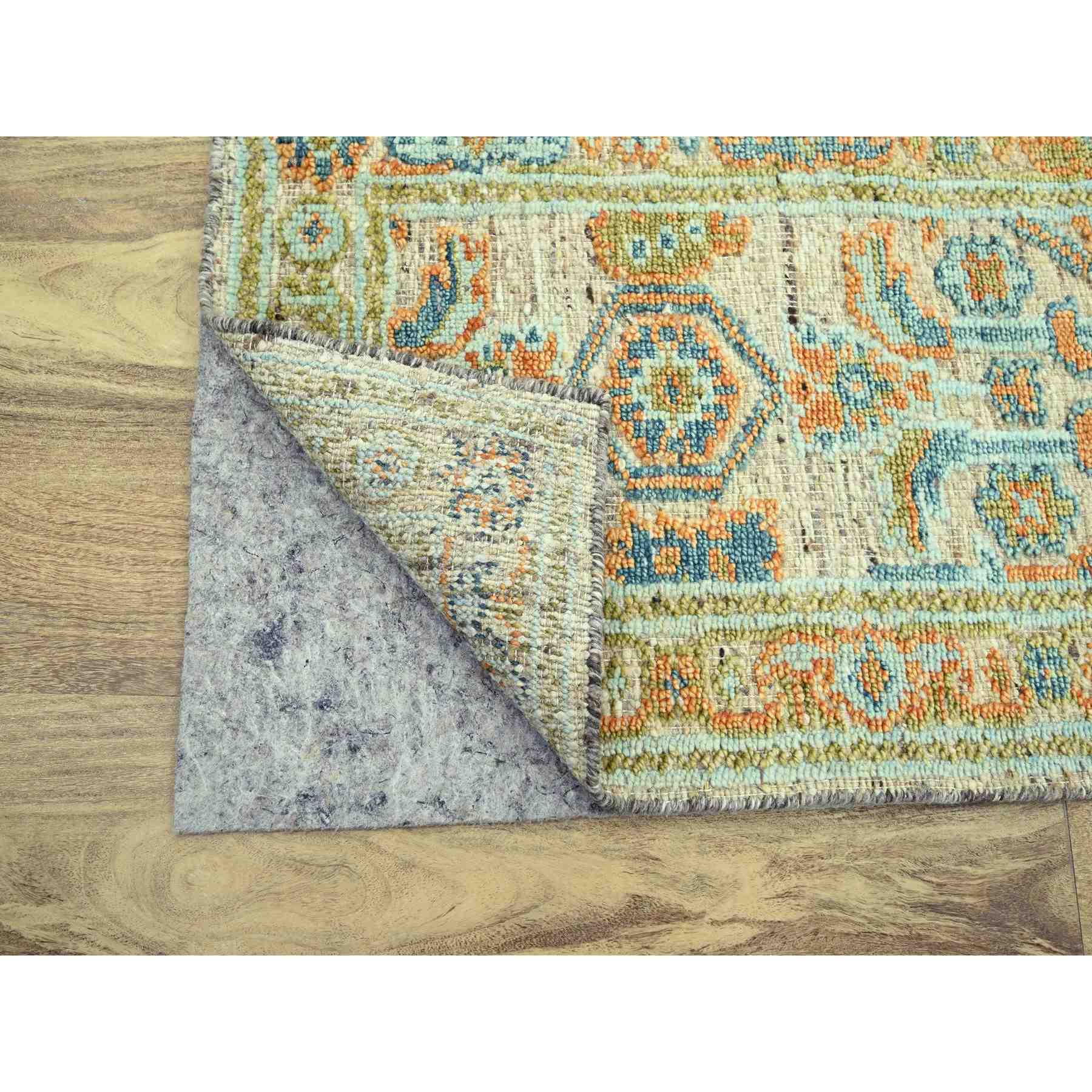 Oushak-And-Peshawar-Hand-Knotted-Rug-385165
