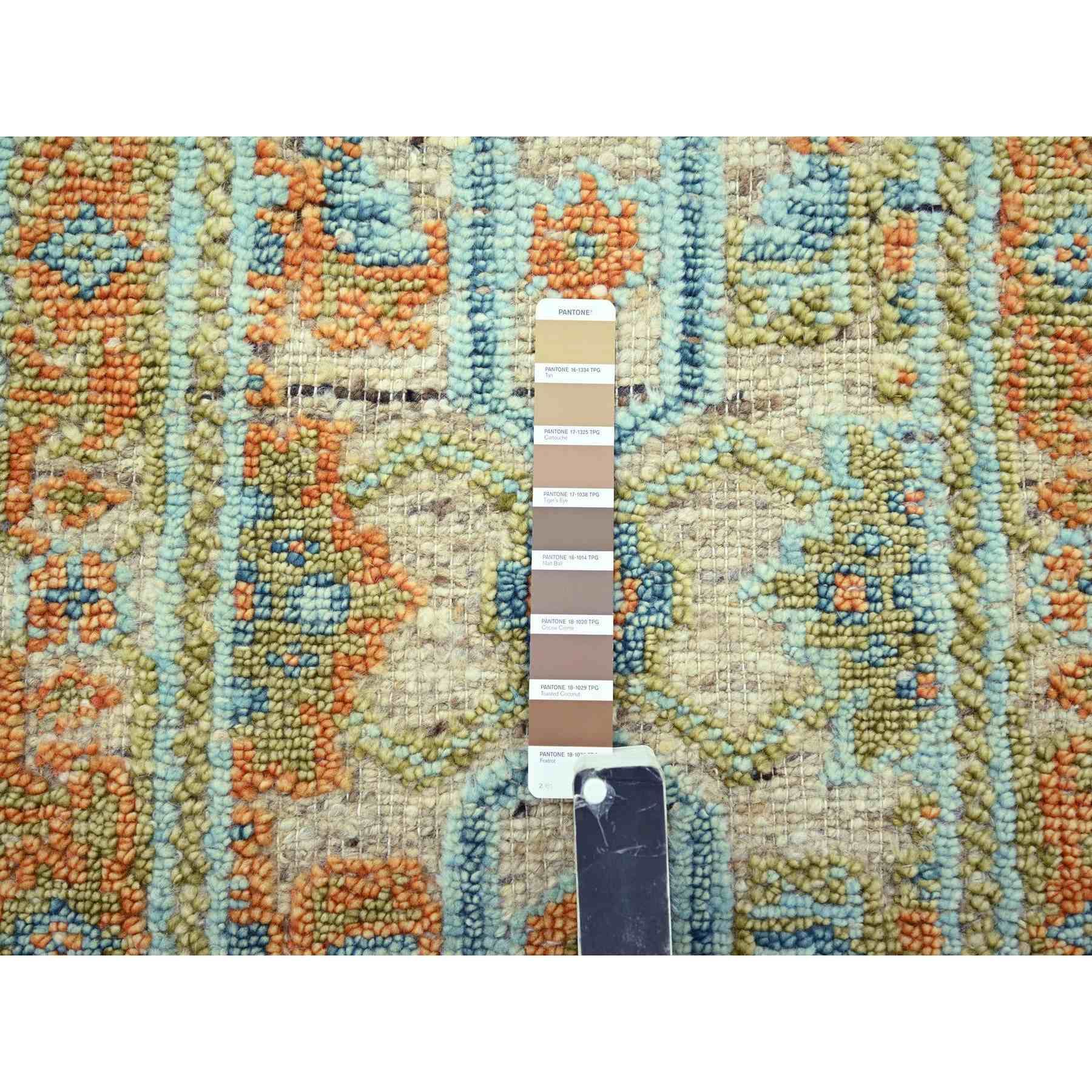 Oushak-And-Peshawar-Hand-Knotted-Rug-385165