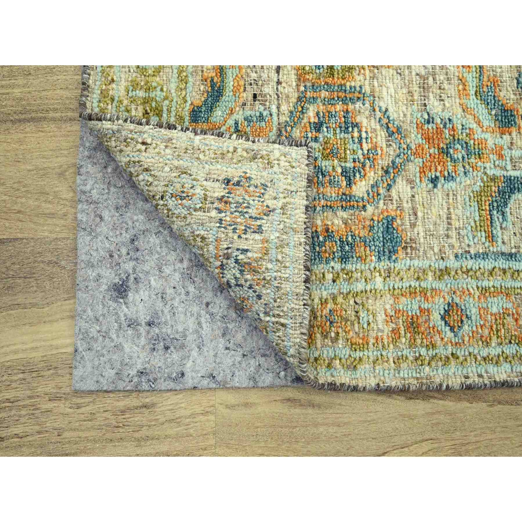 Oushak-And-Peshawar-Hand-Knotted-Rug-385170