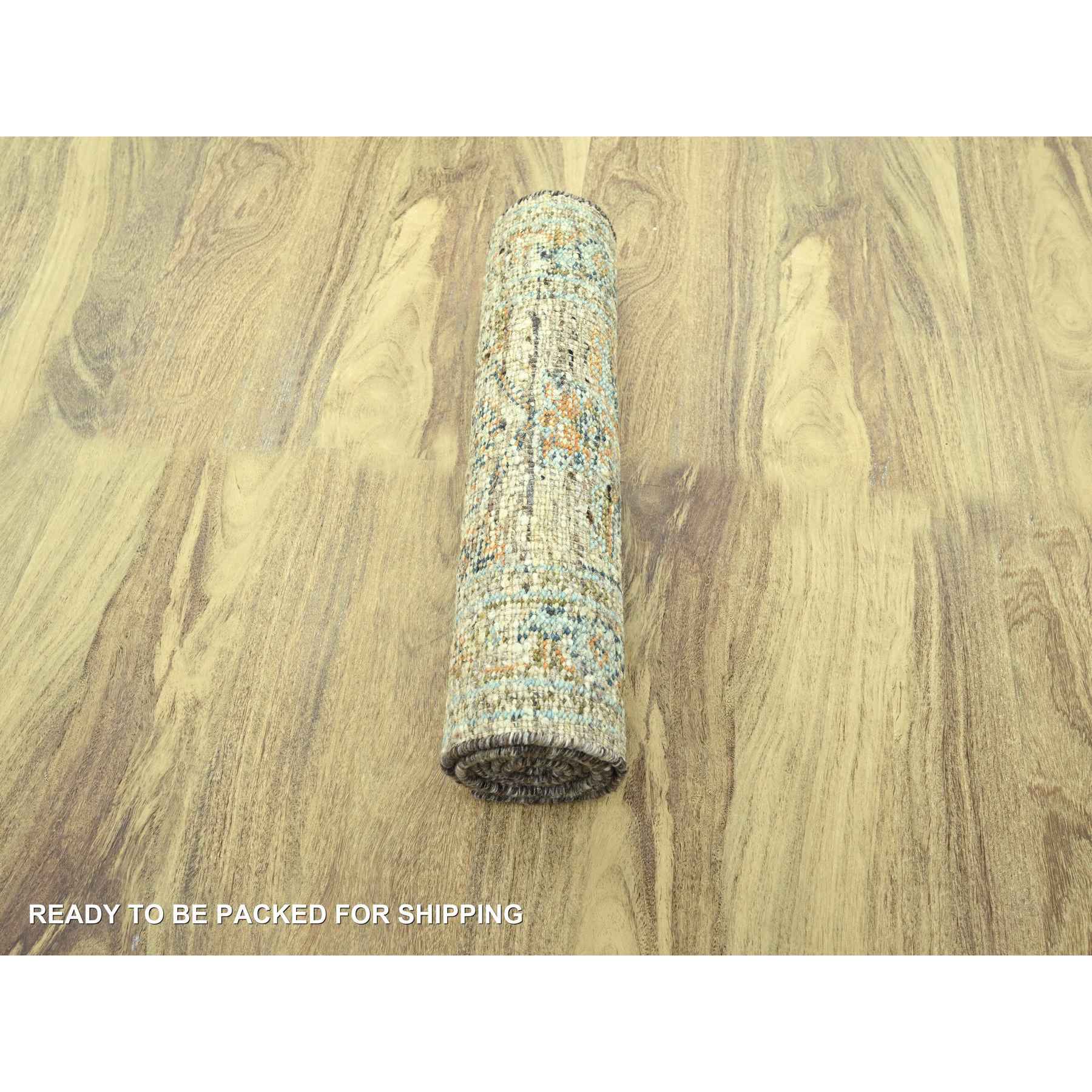 Oushak-And-Peshawar-Hand-Knotted-Rug-385170