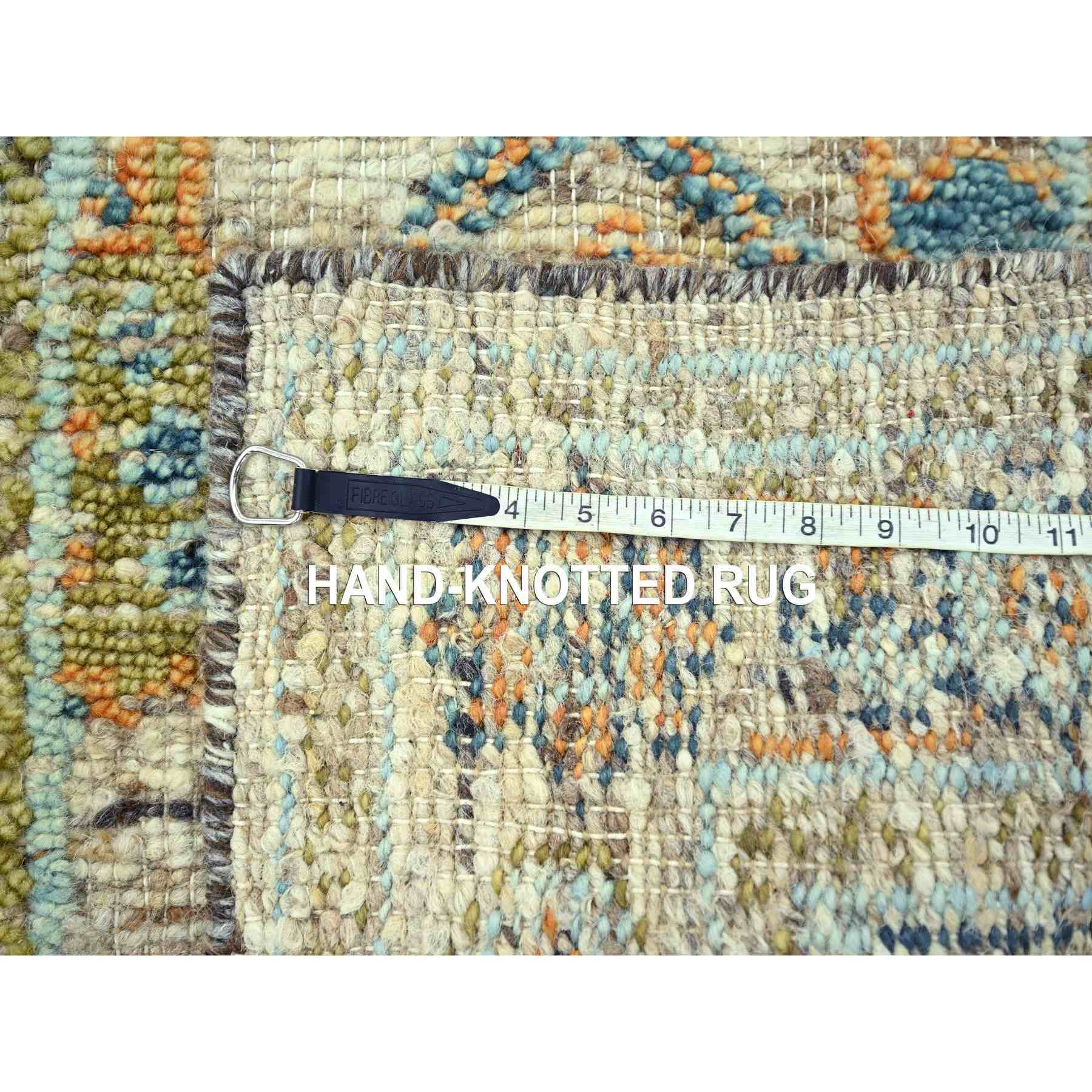 Oushak-And-Peshawar-Hand-Knotted-Rug-385170