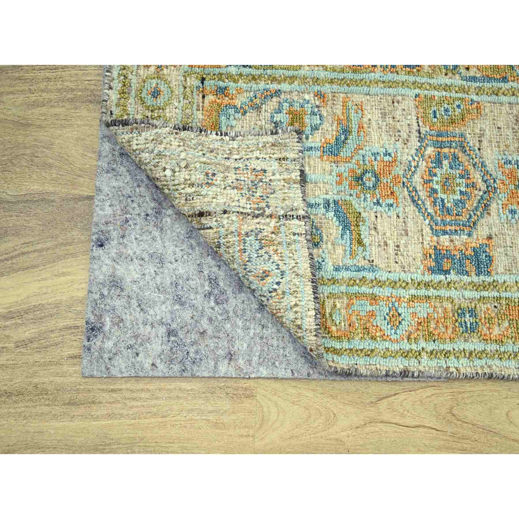 Oushak-And-Peshawar-Hand-Knotted-Rug-385175