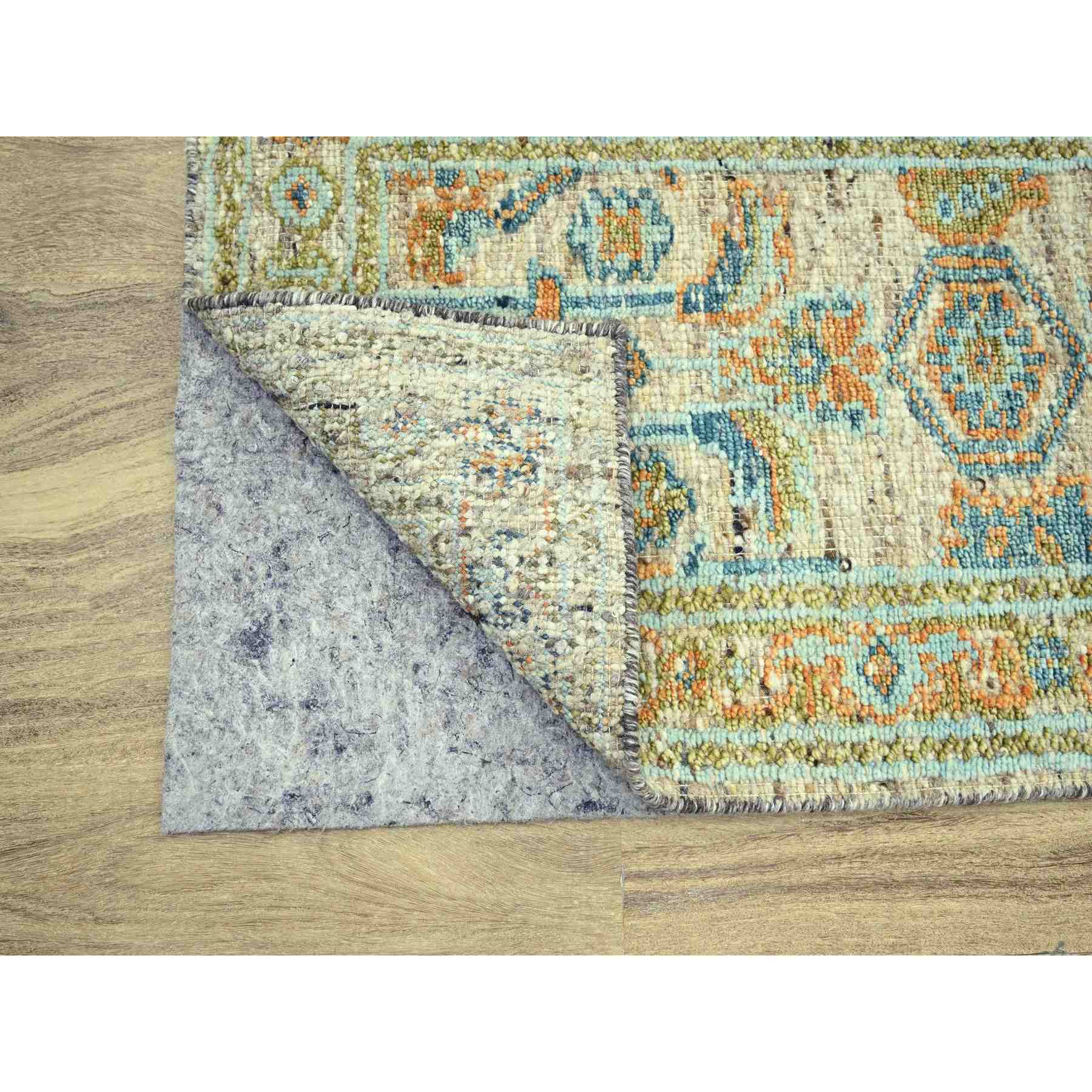 Oushak-And-Peshawar-Hand-Knotted-Rug-385180