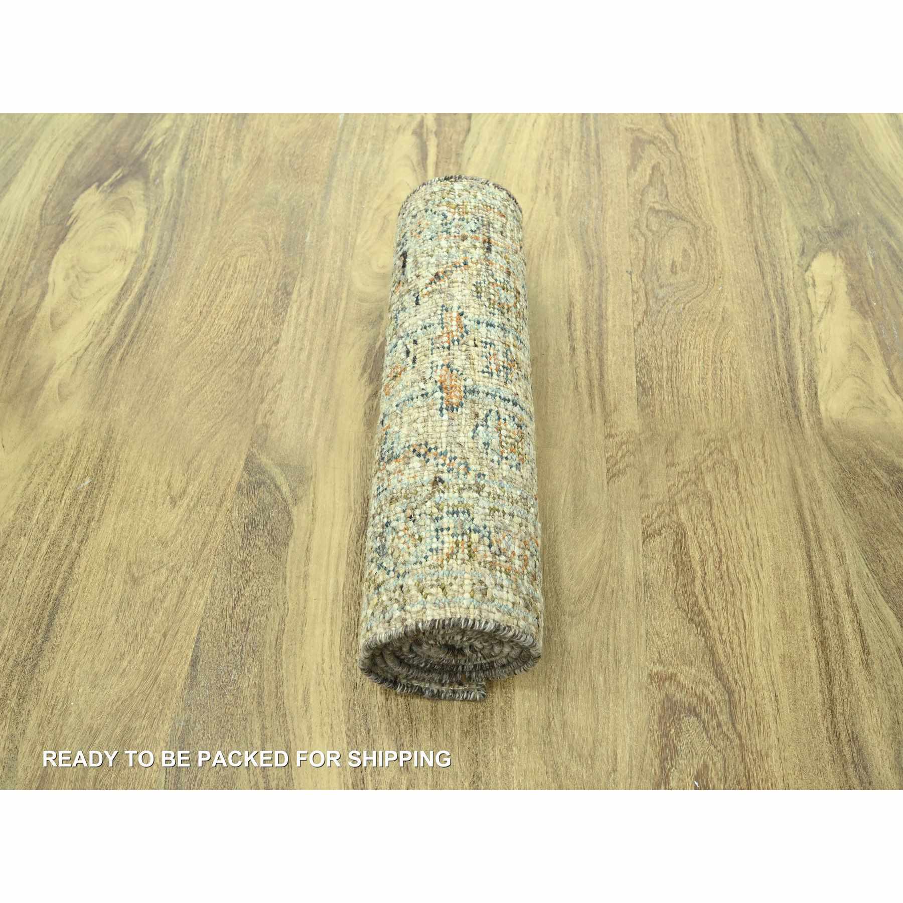 Oushak-And-Peshawar-Hand-Knotted-Rug-385180
