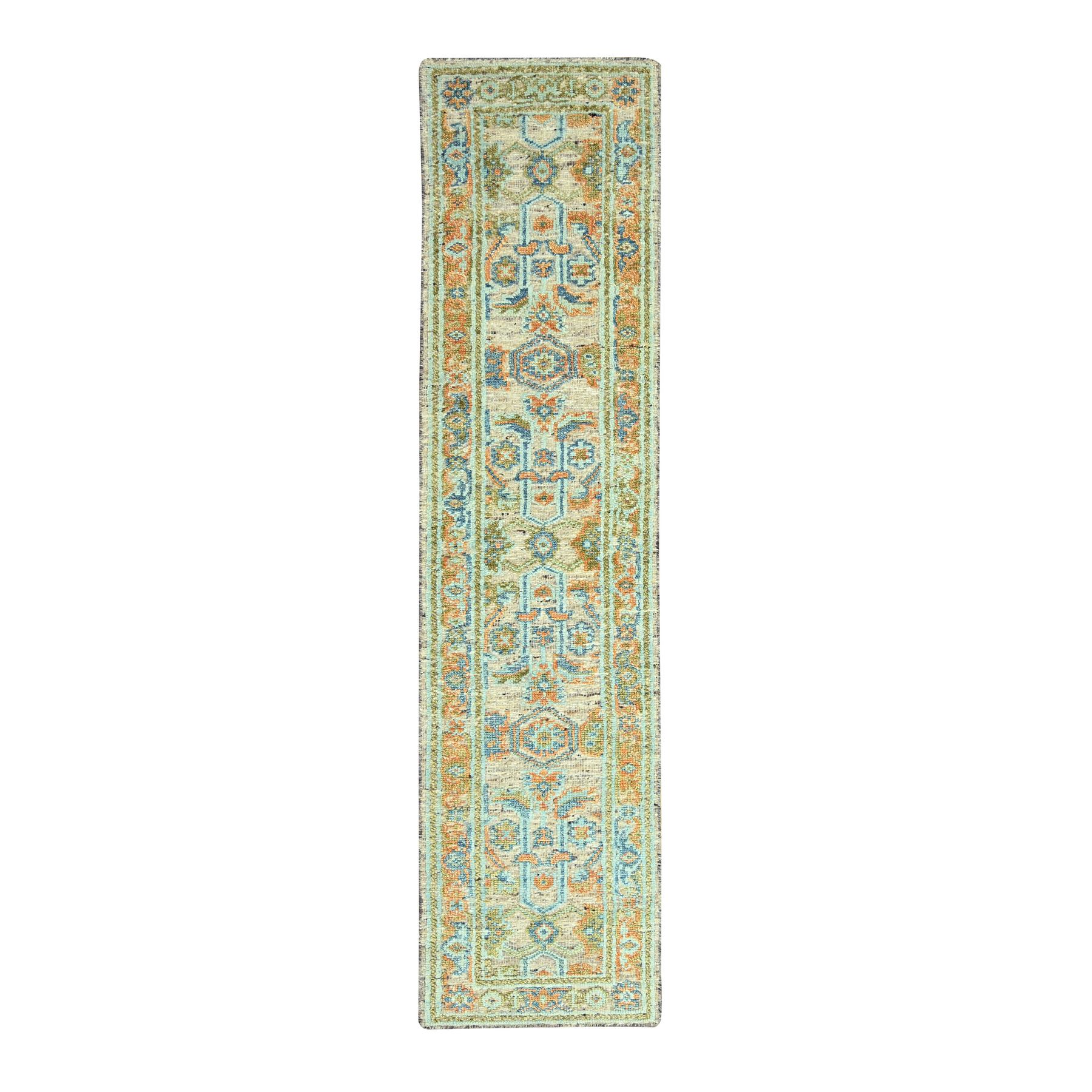 Oushak-And-Peshawar-Hand-Knotted-Rug-385185