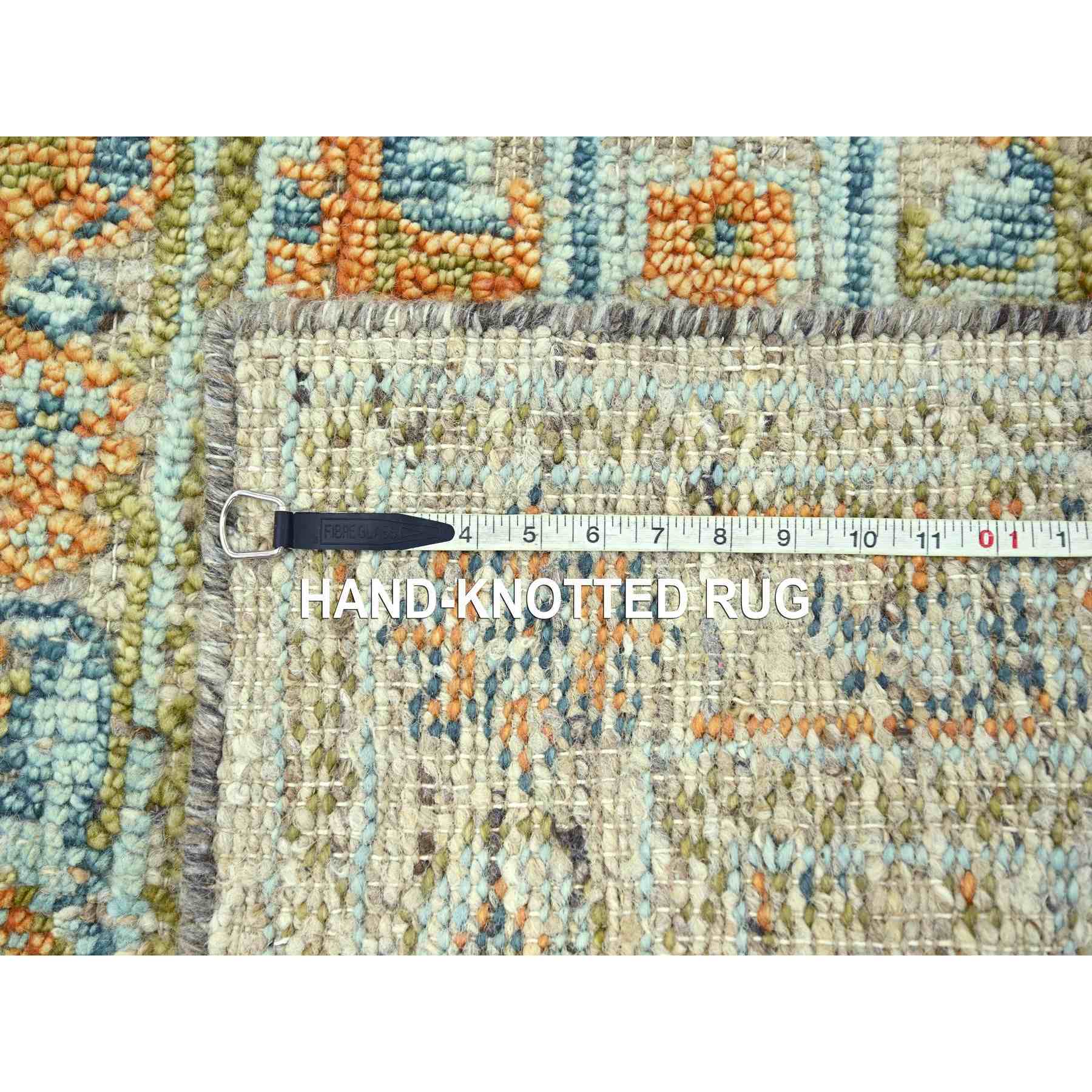 Oushak-And-Peshawar-Hand-Knotted-Rug-385185